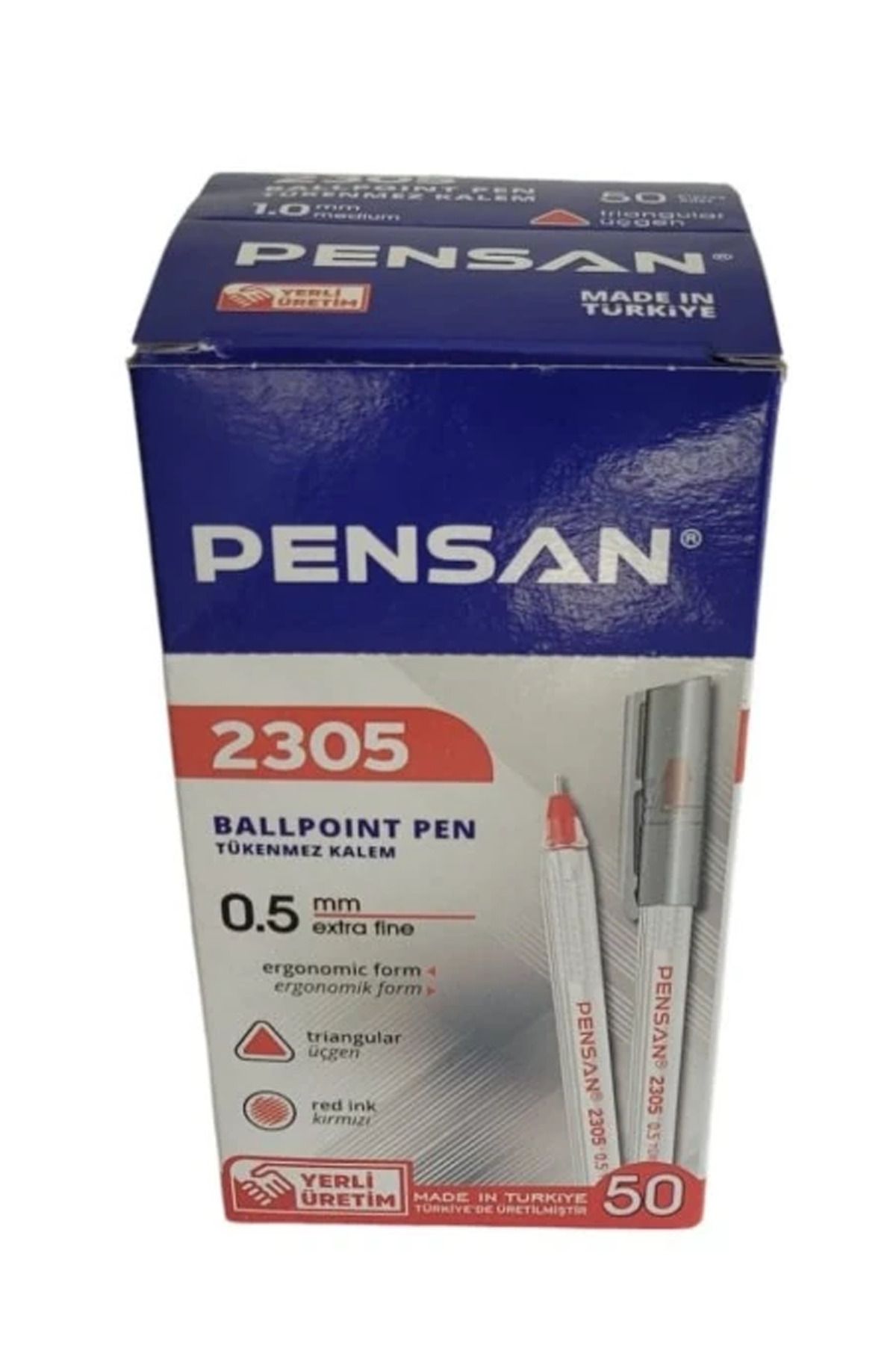 Kareem Pensan Büro Tükenmez Kalem 0.5 Mm. Kırmızı 50'li