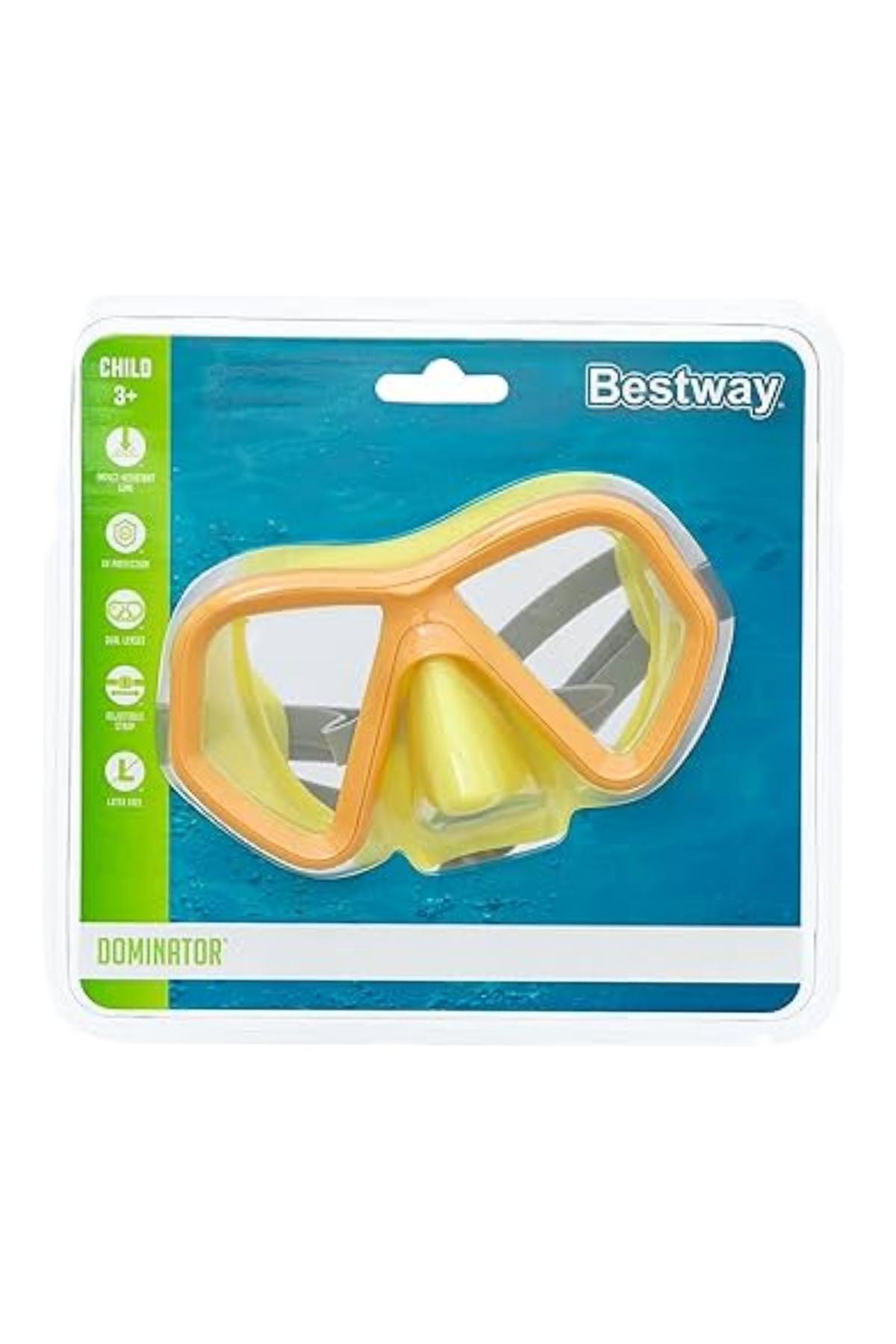 BESTWAY Dominator Çocuk Dalış Maskesi Sarı 3-6 Yas