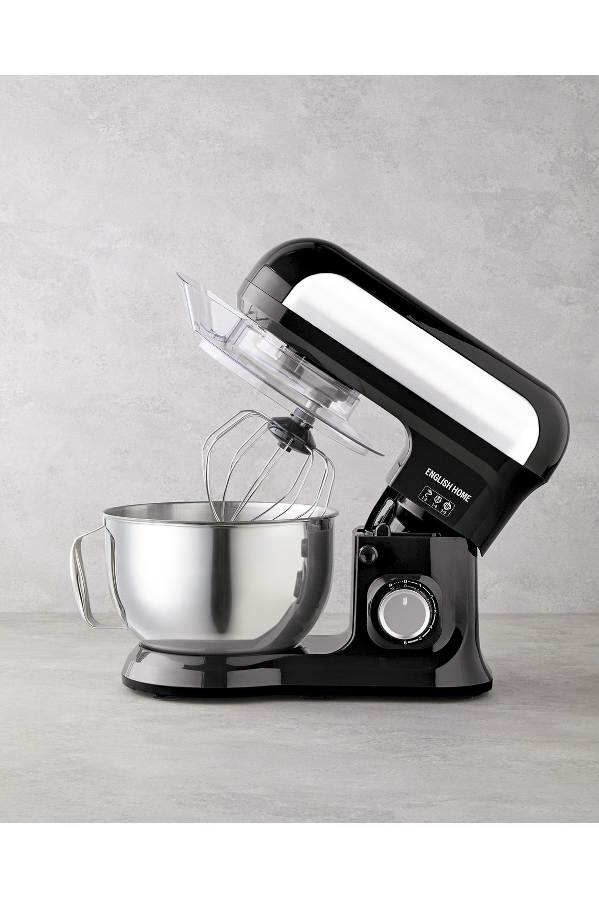 English Home-5.5 Liter Black-Chrome Stand Mixer 2