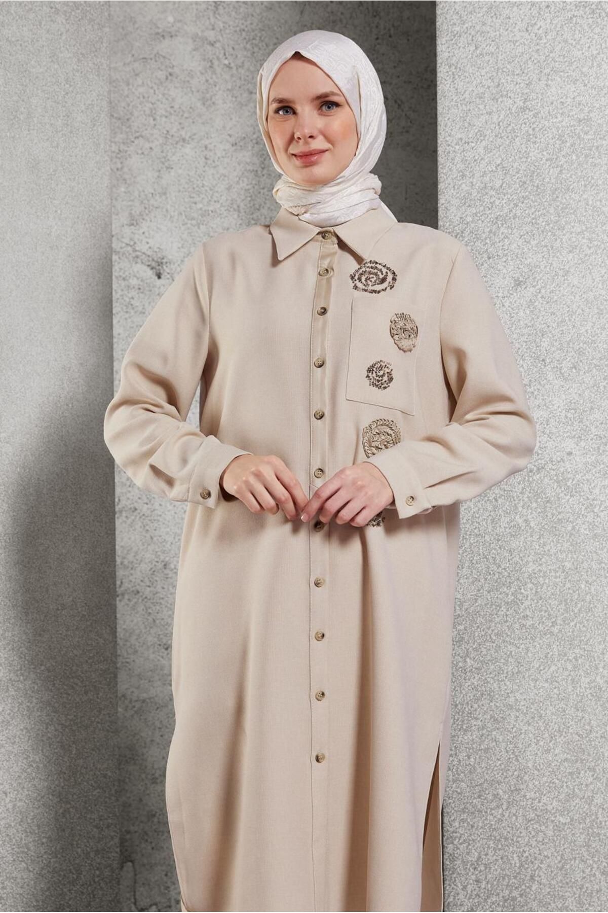 Alvina-45045 Model Dobby Saw Tunic 1