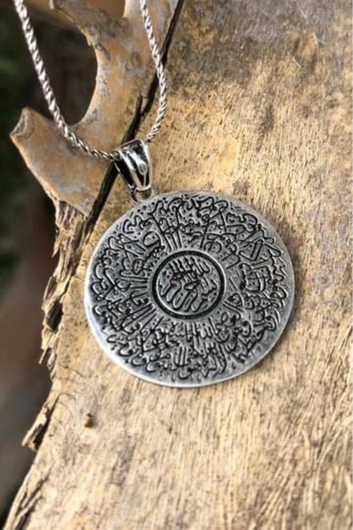dergah tesbih Ayetel Kürsi Gümüş Kolye