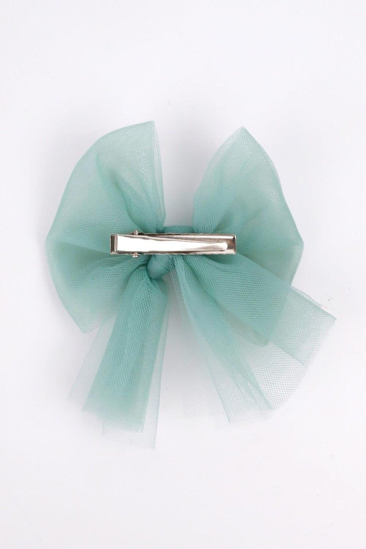 Le Mabelle-Mint Tulle Bow Girl Child Clip Buckle 3