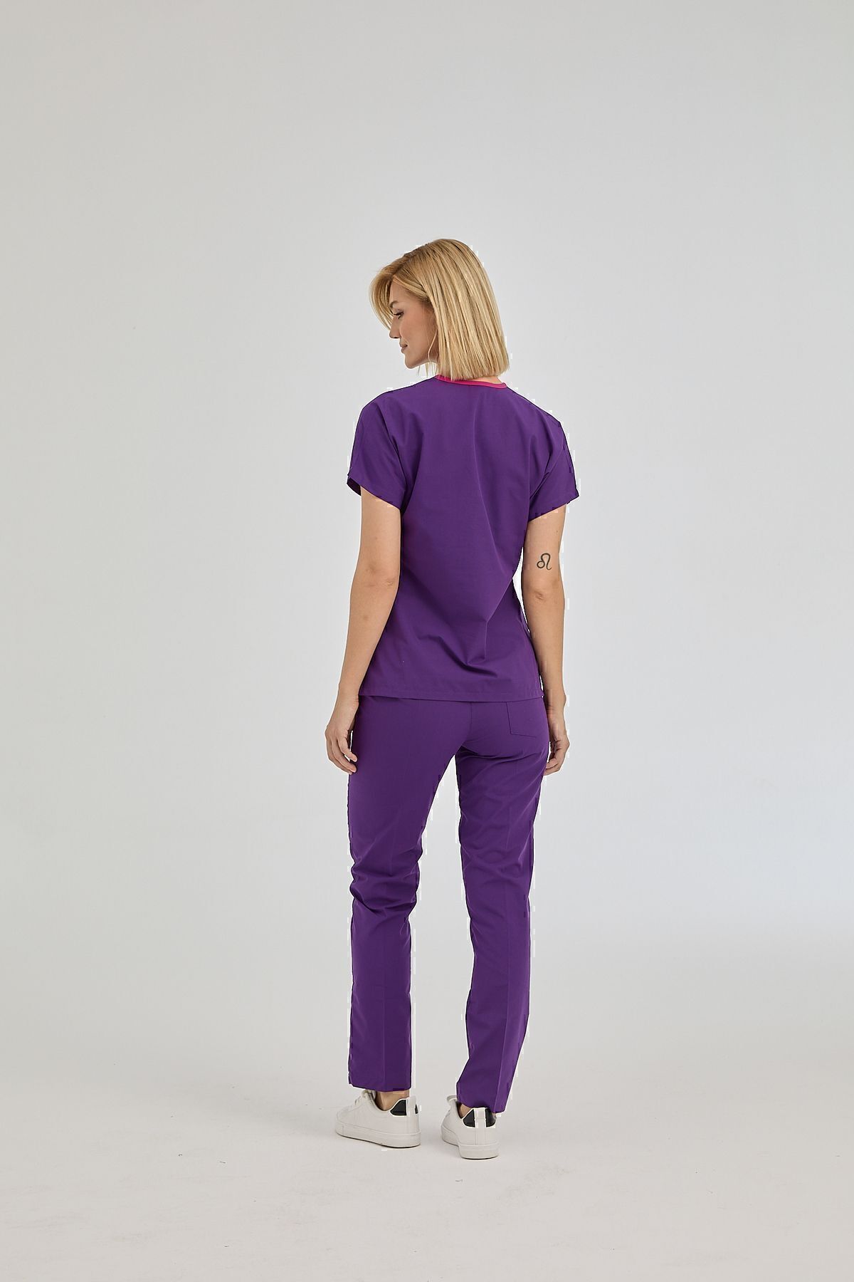 ÇİZGİ MEDİKAL-Dr Greys Terikoton - Custom Purple Doctor & Nurse Jersey Surgical Team, Thin Fabric (Bottom Top) 7