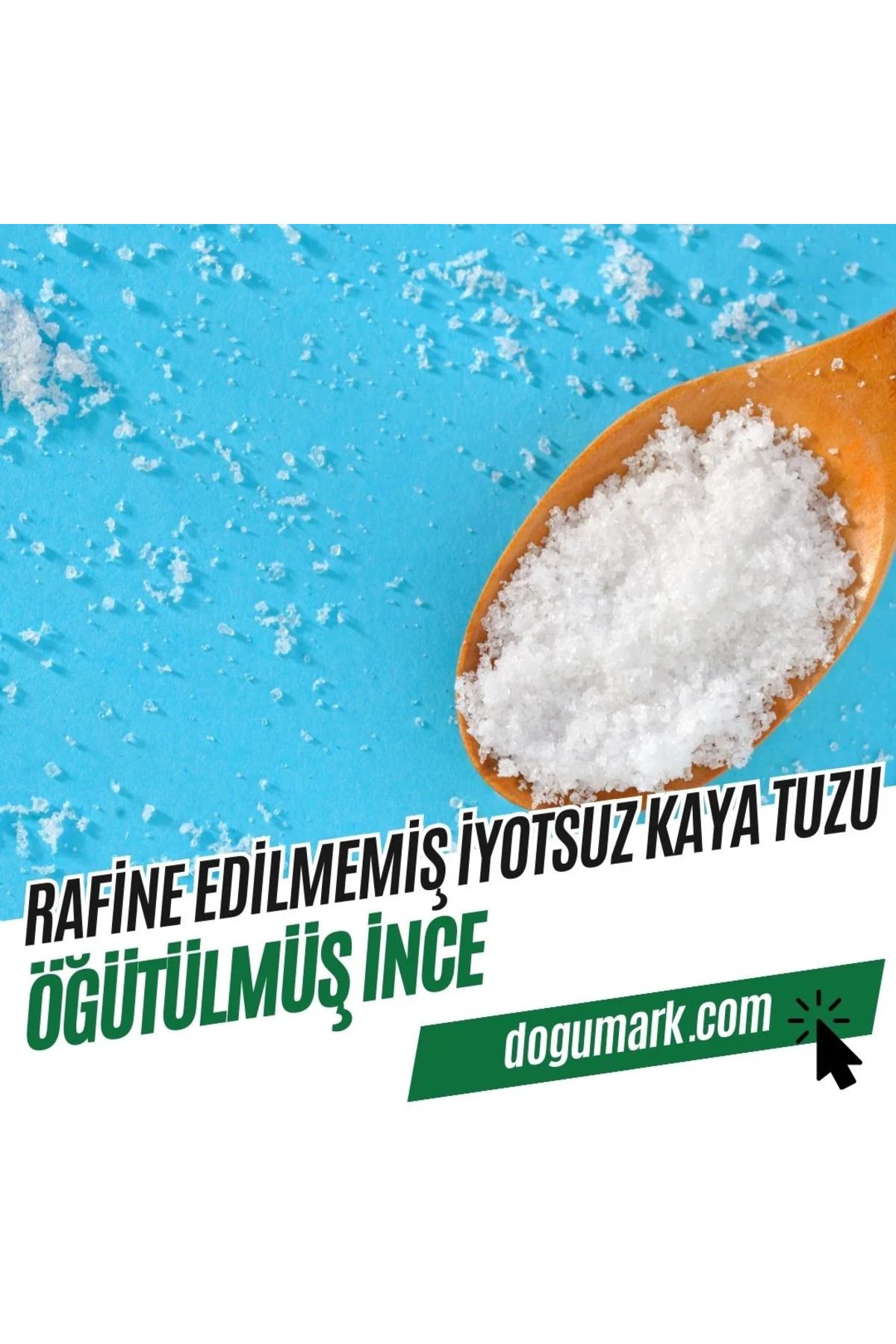 DoğuMark Rafine Edilmemiş İyotsuz Kaya Tuzu (1 Kg) - (Öğütülmüş İnce)