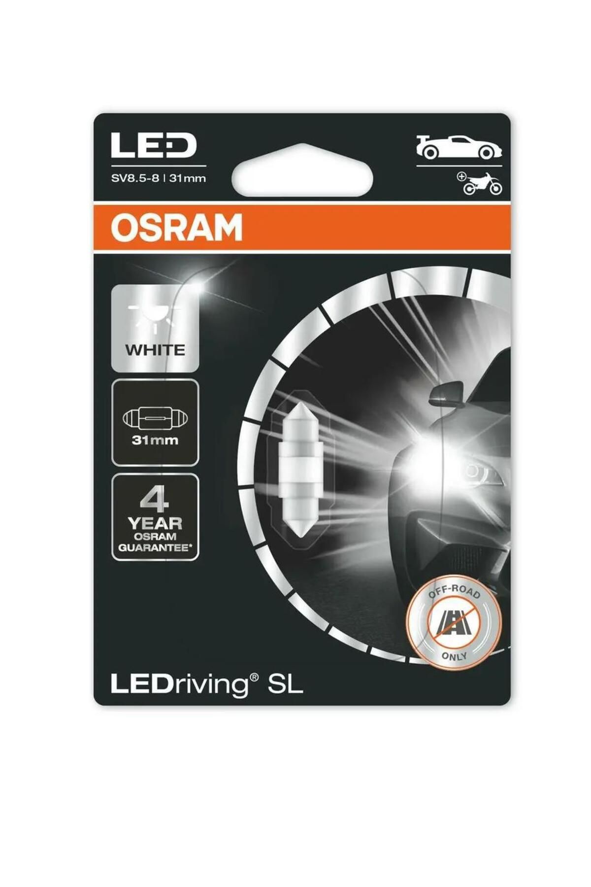 6438dwp-01b 1w12vsv8.5-8 5xbl1 2b 1c5w (31 MM) Ampul Sv8.5-8 Ledriving 12v Minyatür Lambalar Ampul