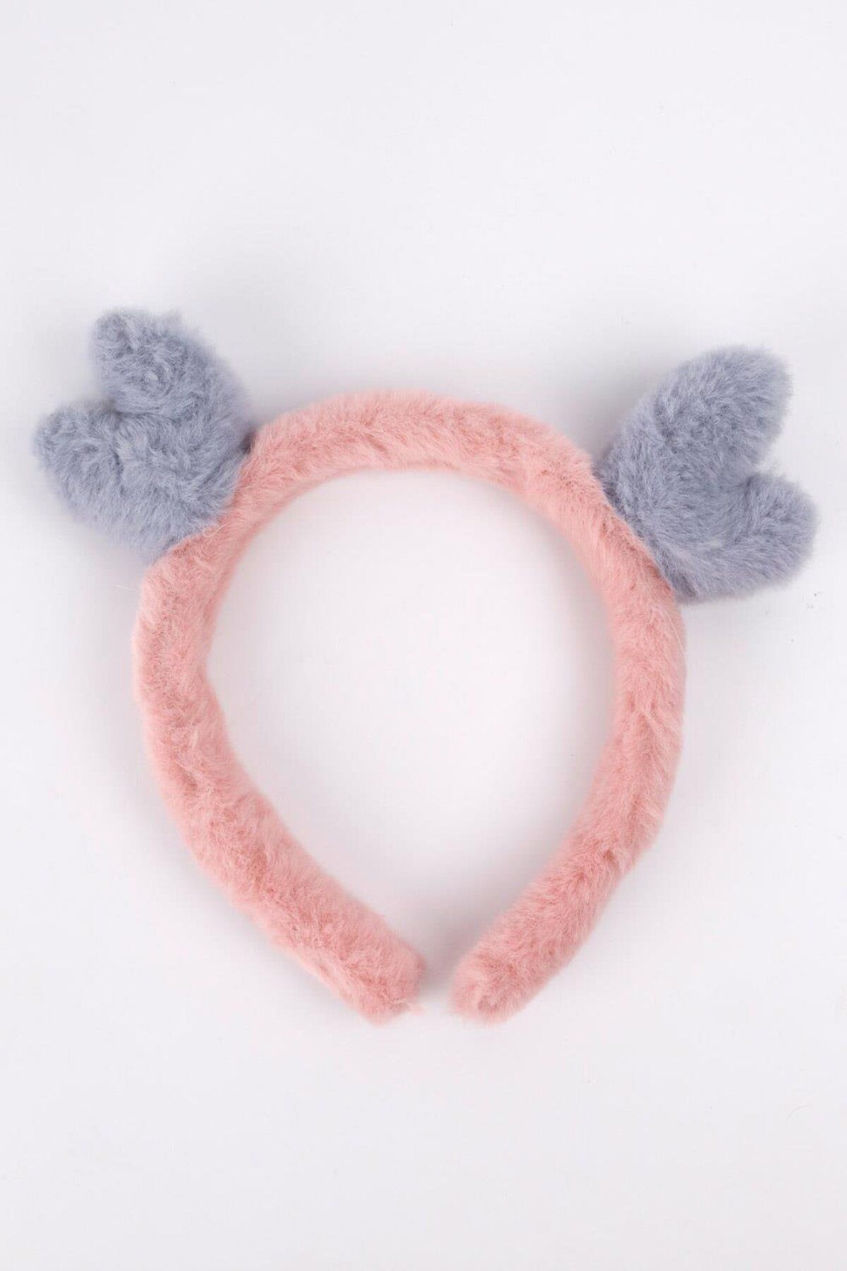 Le Mabelle-Girl's Gray Furry Heart Crown 2