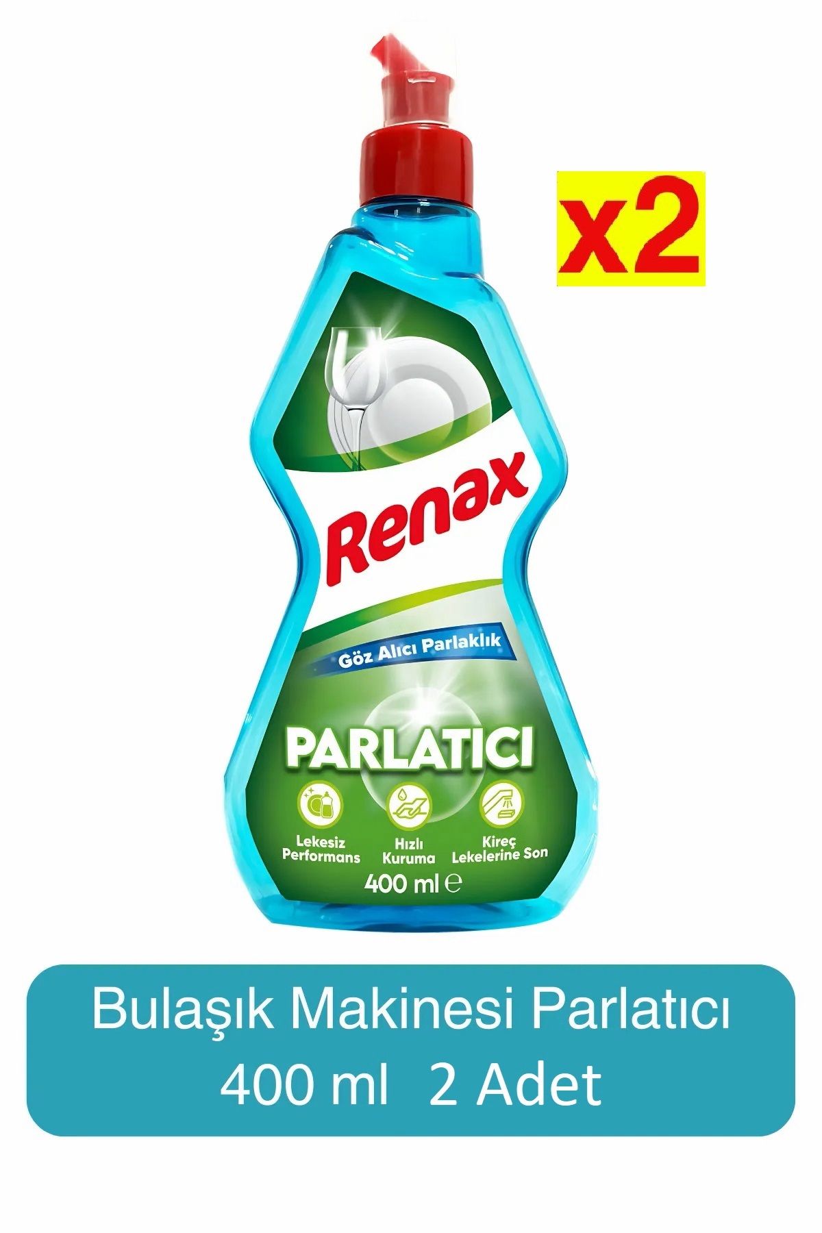 RENAX Bulaşık Makinesi Parlatıcı 400 ml 2 Adet Yerli Ürün