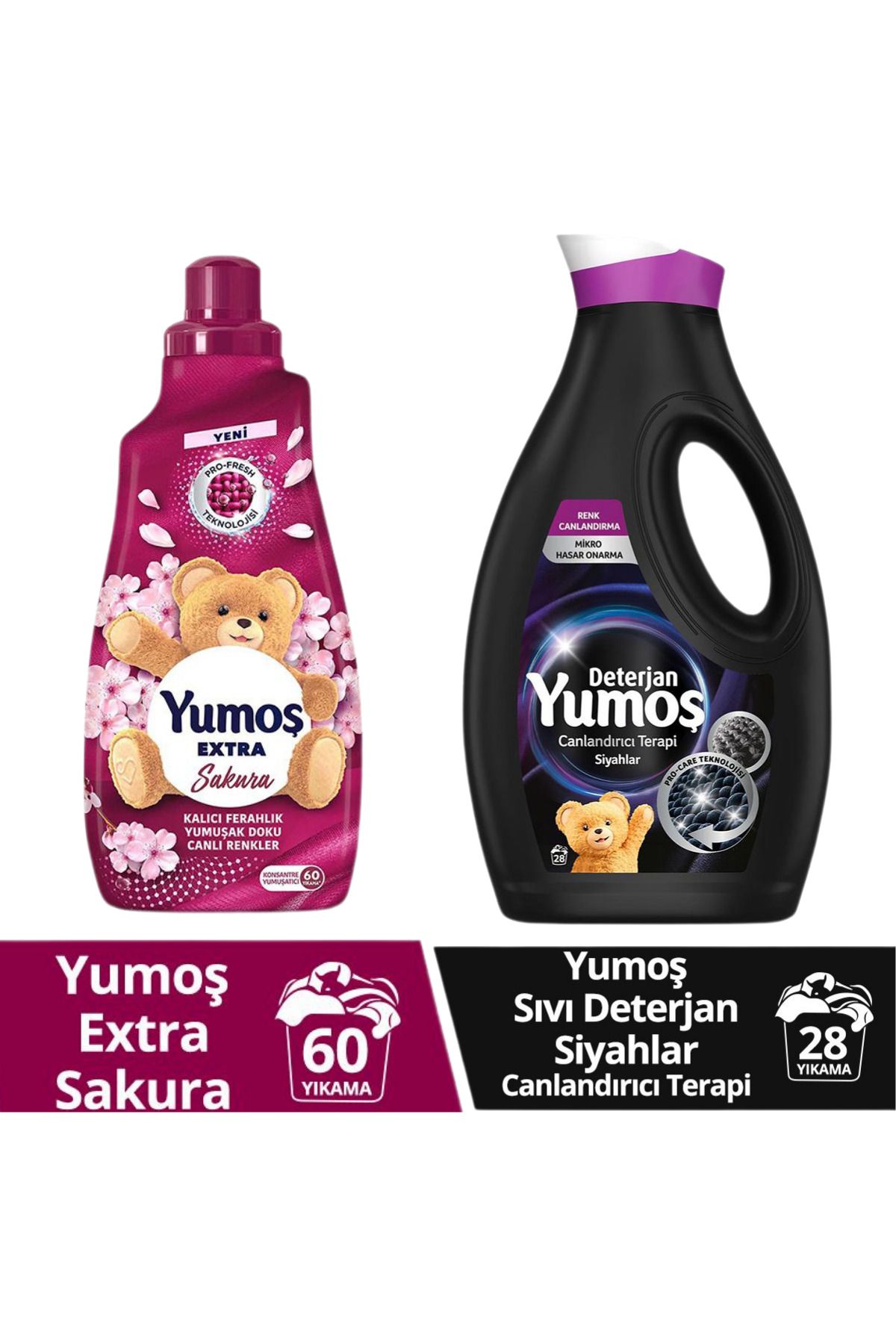 Yumoş Extra Sakura Konsantre Yumuşatıcı 1440 ml - Sıvı Bakım Deterjanı Siyahlar 1690 Mlx1