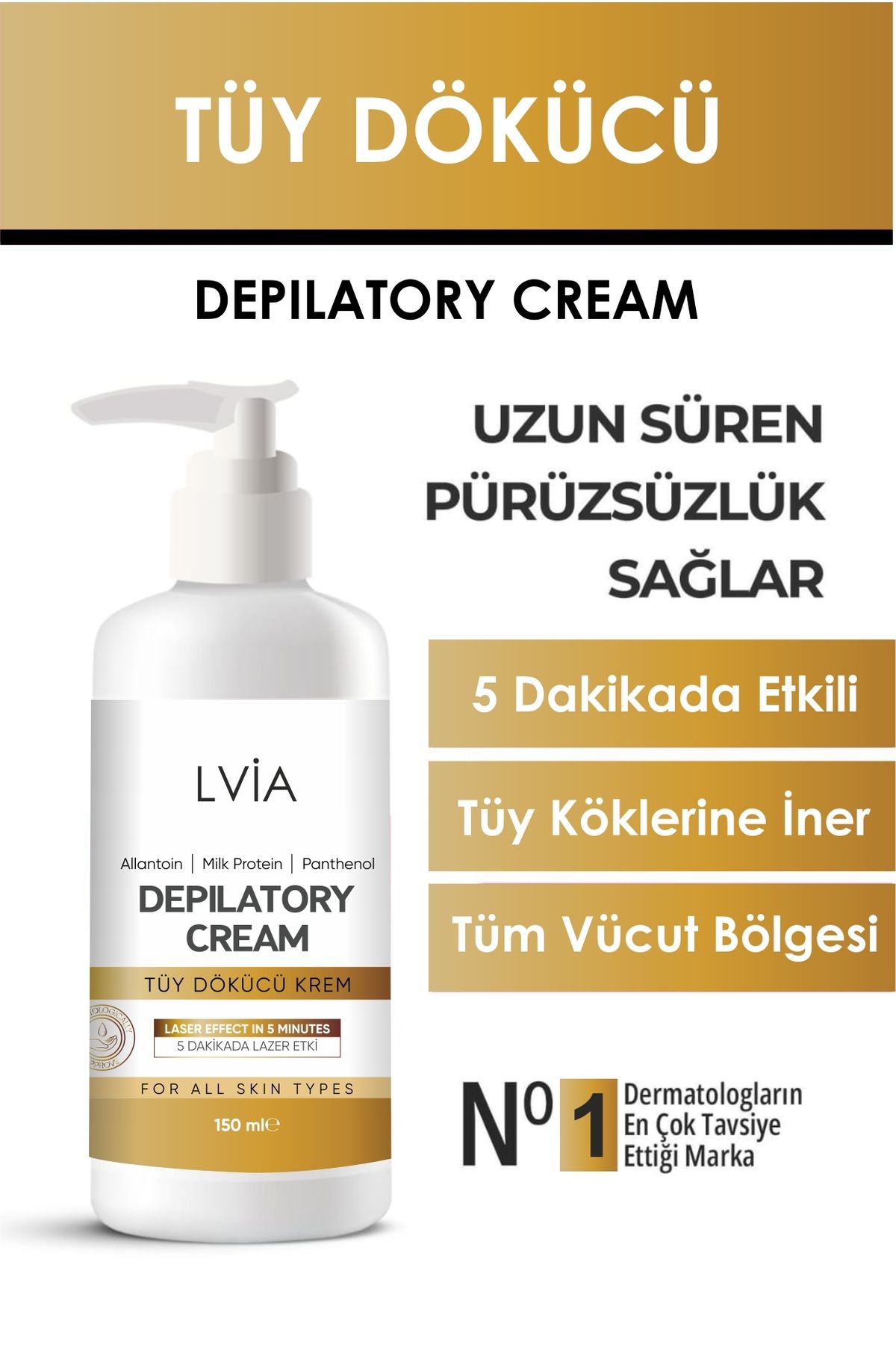 LVİA Professional Tüy Dökücü Krem Bacak & Vücut Bölgesi Hassas Ciltler 250 ml