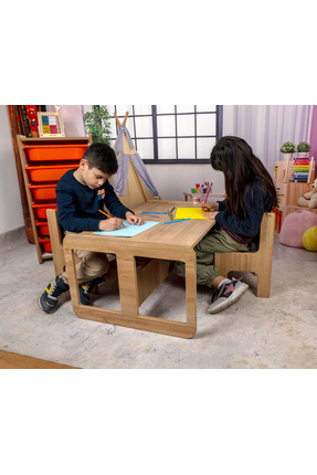 LİVİNGSTORE Çocuk Etkinlik Masası - Çocuk Oyun Çalışma Masası Çift Kişilik