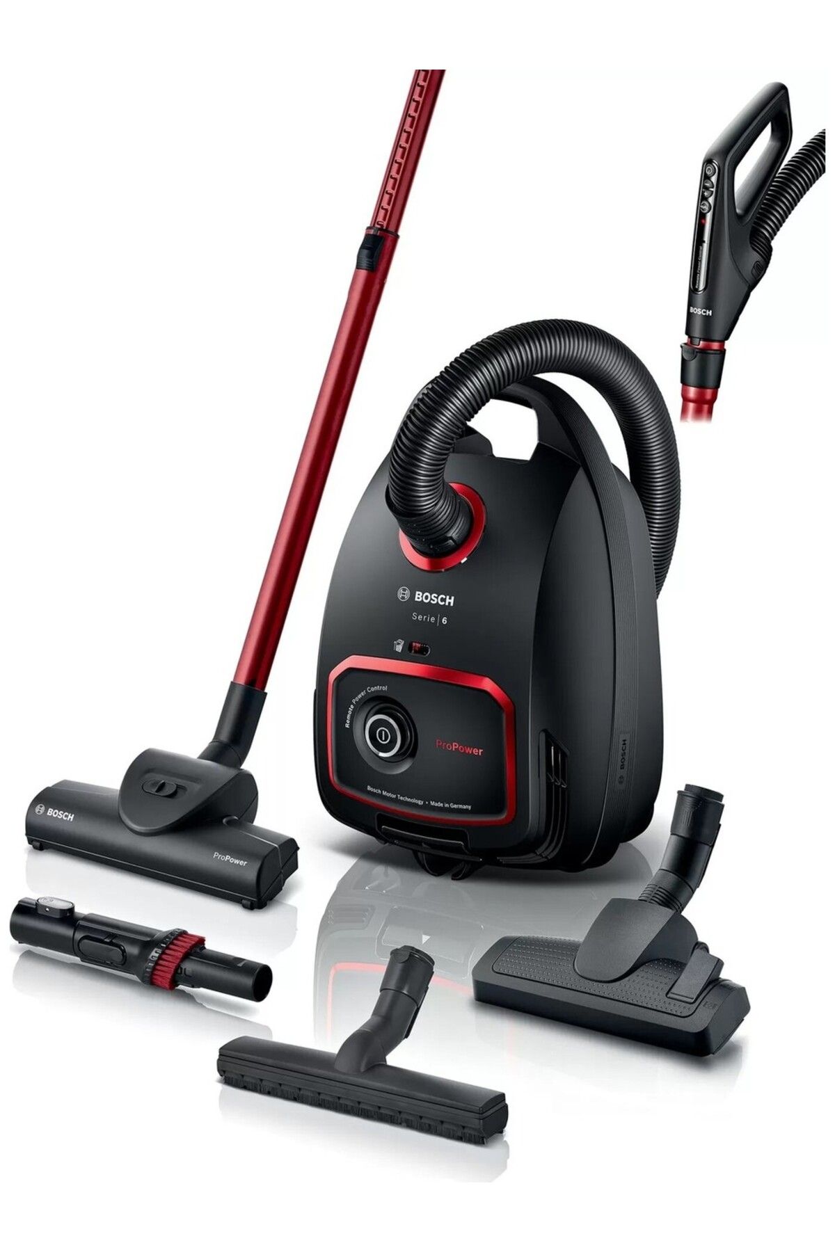 Bosch Pro Power Torbalı Elektrikli Süpürge, Koldan Kumanda Siyah, , 4 Litre, 76 Desibel