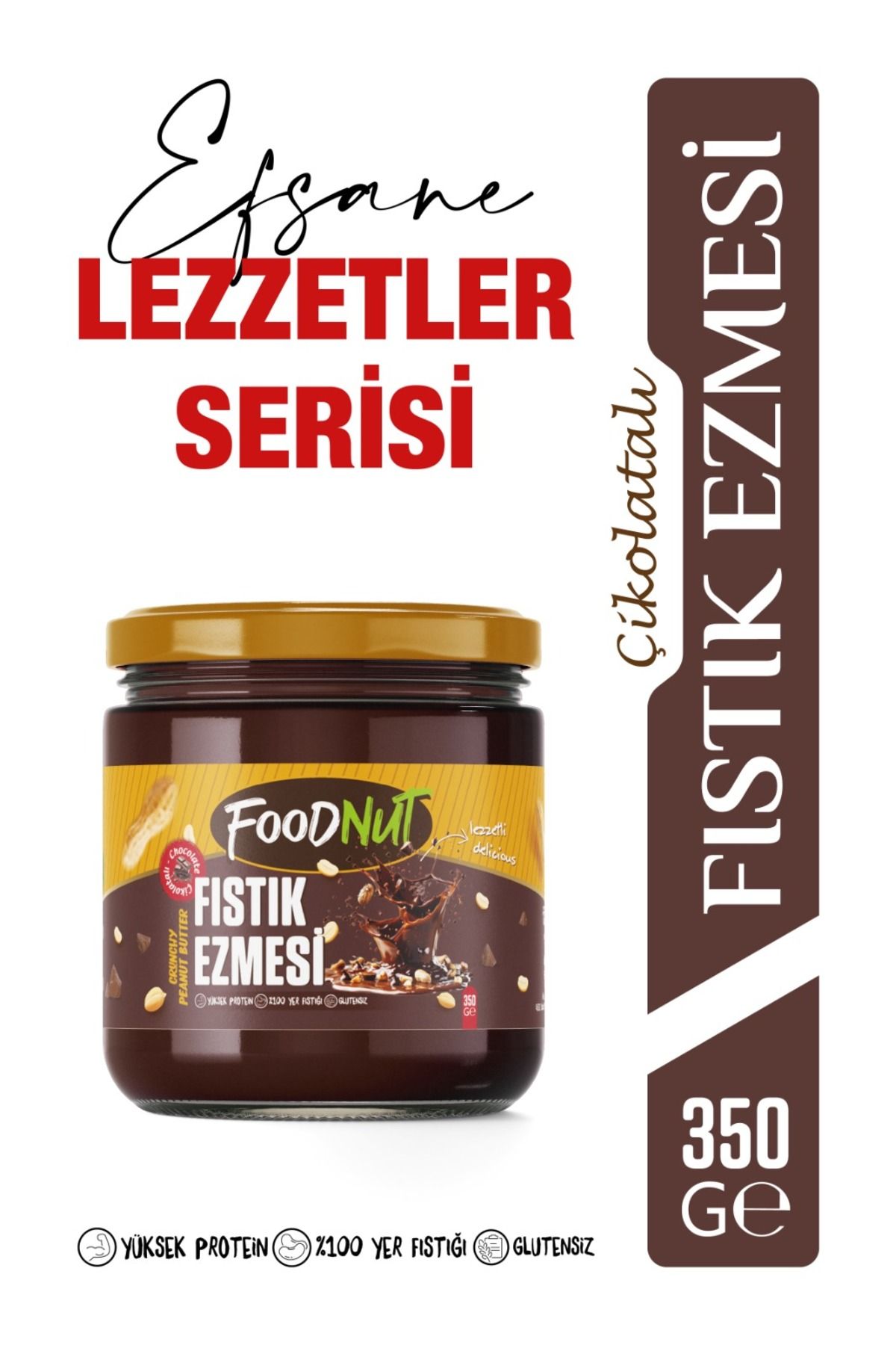 FoodNut Bitter Çikolatalı Fıstık Ezmesi 350 GR