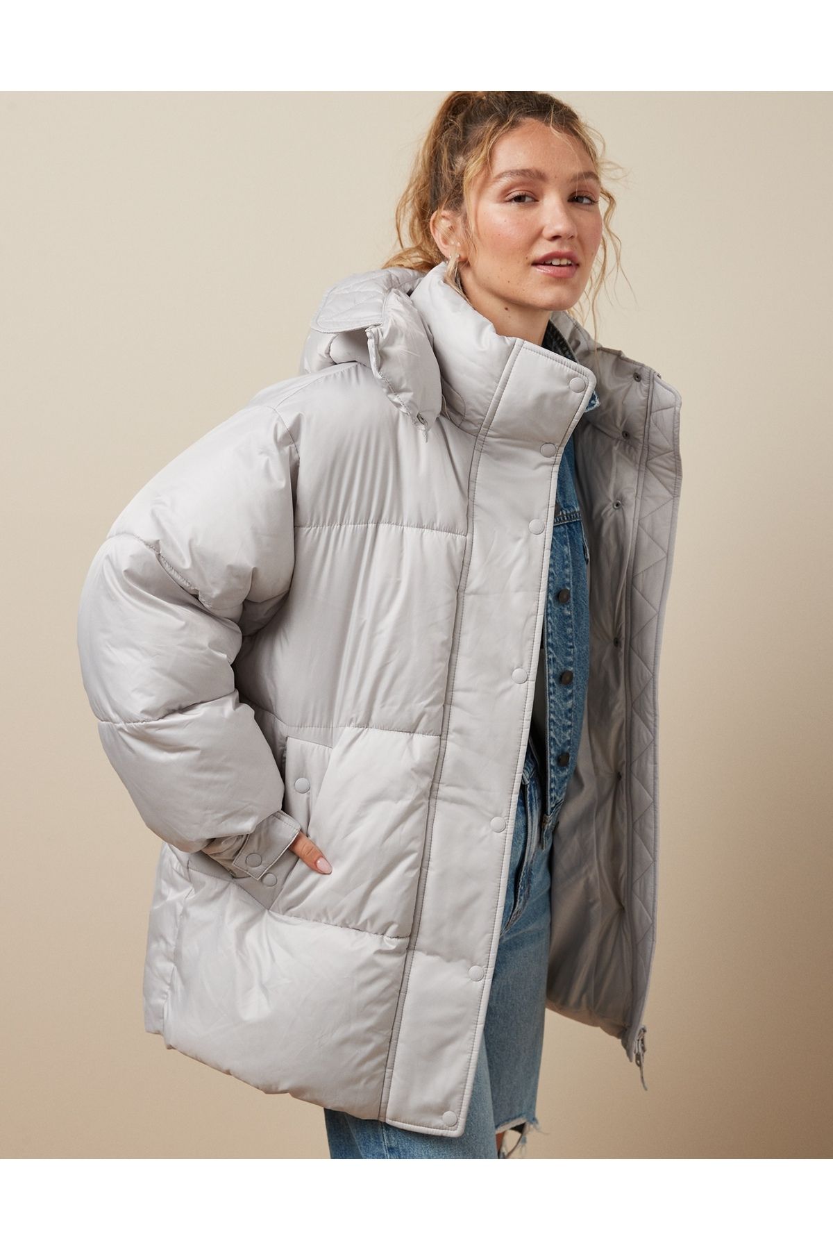 AMERICAN EAGLE-AE Oversized Puffer Jacket 3