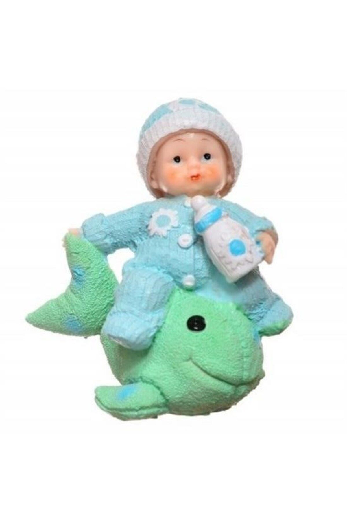 Tunastore Decotown Hediyelik Sevimli Mavi Bebek Biblo Polyester Süs Eşyası
