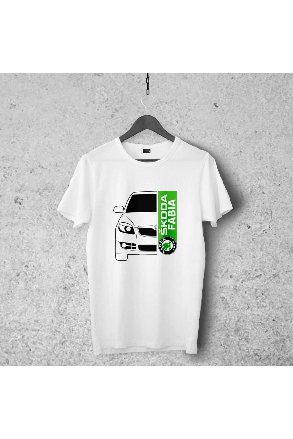 Pisa Art Skoda Fabia Tasarımlı Tshirt 18, Unisex Premium Çatlama Solma Yapmaz , Otomobil