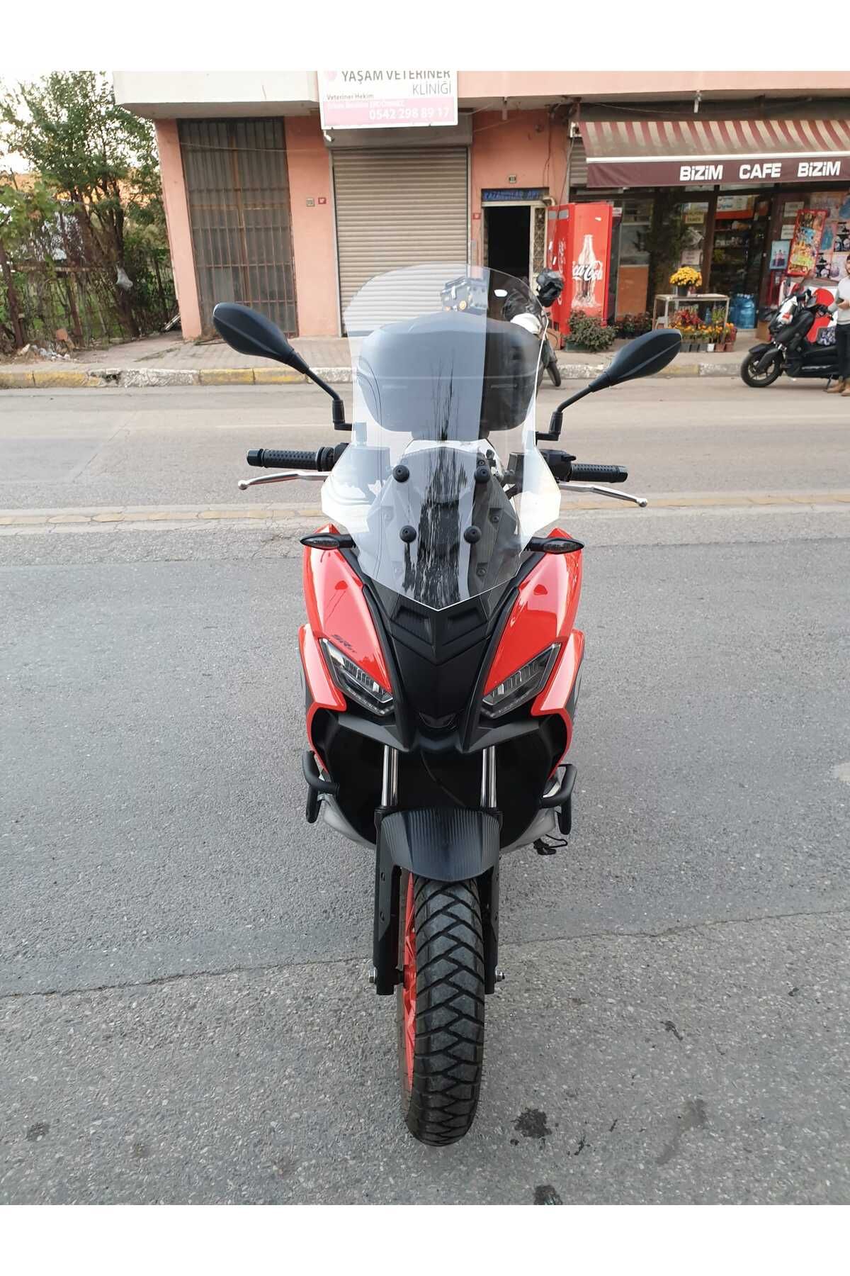Aprilia SR GT 200 Siperlik Ön Cam 2021-2025 Model 58cm Şeffaf Renkli 4mm