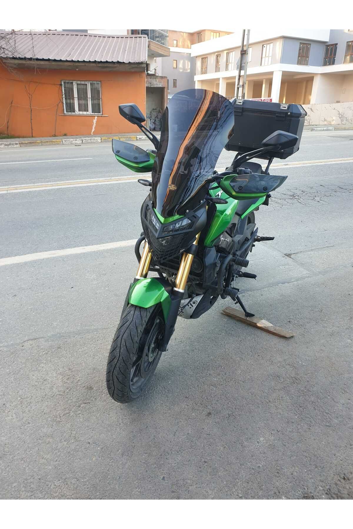 Bajaj Dominar 400 Siperlik Ön Cam 2017-2025 Model 58cm Siyah Renkli 4mm ORTA BOYLU CAM