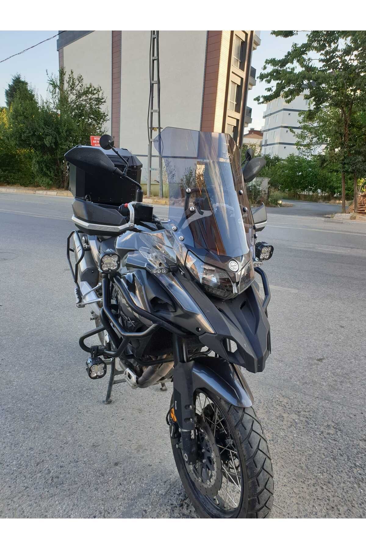 Benelli TRK 502 X Siperlik Ön Cam 2017 2022 Model 54cm Füme Renkli 4mm UZUN CAM