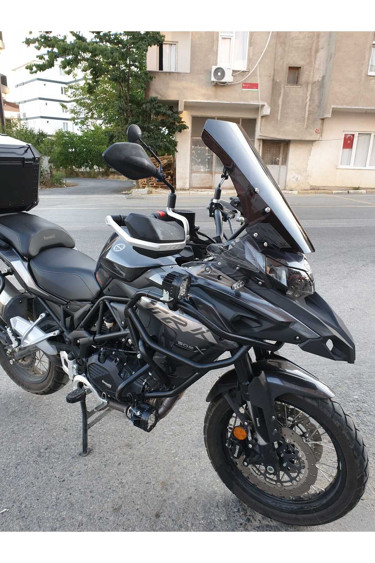 Benelli TRK 502 X Siperlik Ön Cam 2017-2025 Model 54cm Siyah Renkli 4mm UZUN CAM