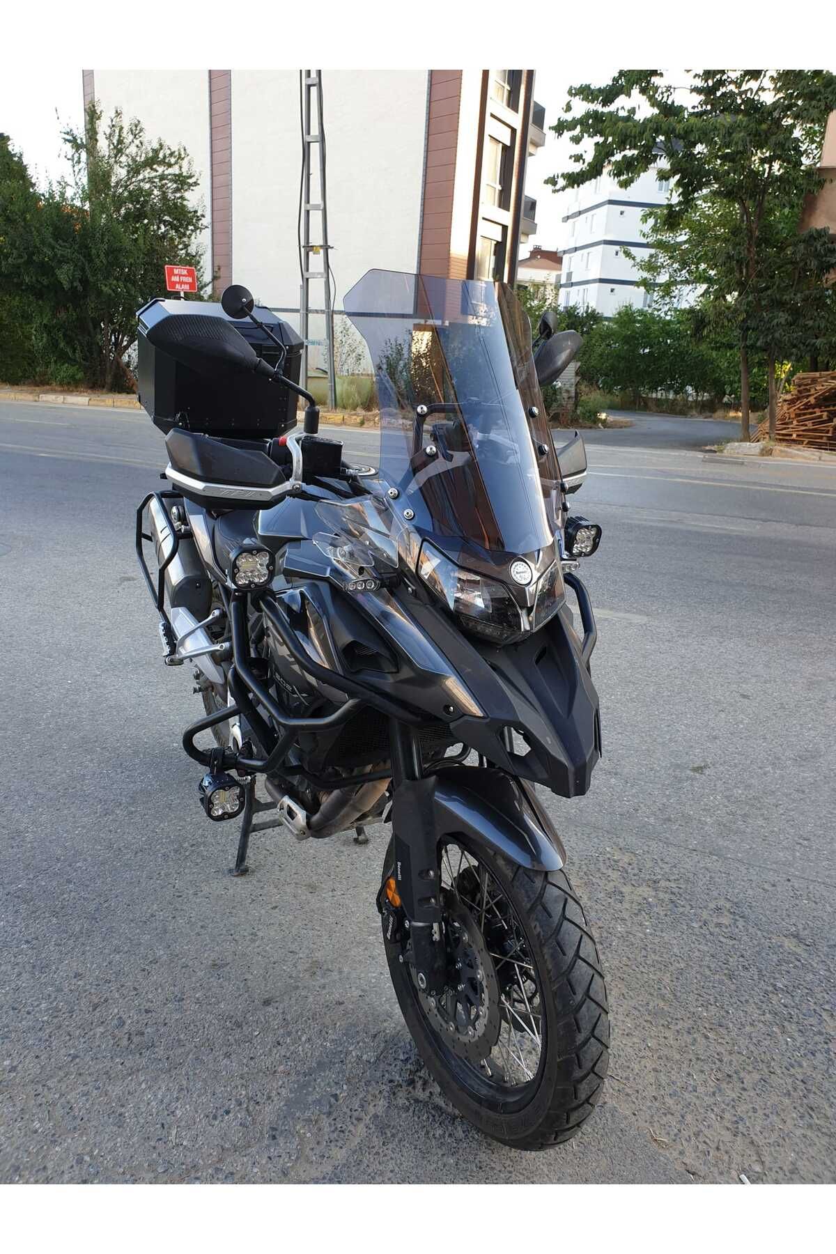 Benelli TRK 502 X Siperlik Ön Cam 2017 2022 Model 54cm Füme Renkli 4mm UZUN CAM