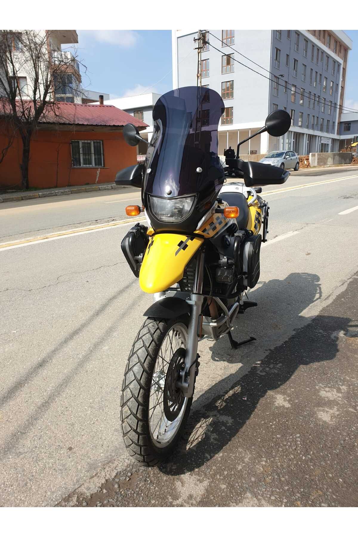 Bmw F650 GS Siperlik Ön Cam ( 3 Delikli ) 1999-2003 Model 58cm siyah Renkli 4mm