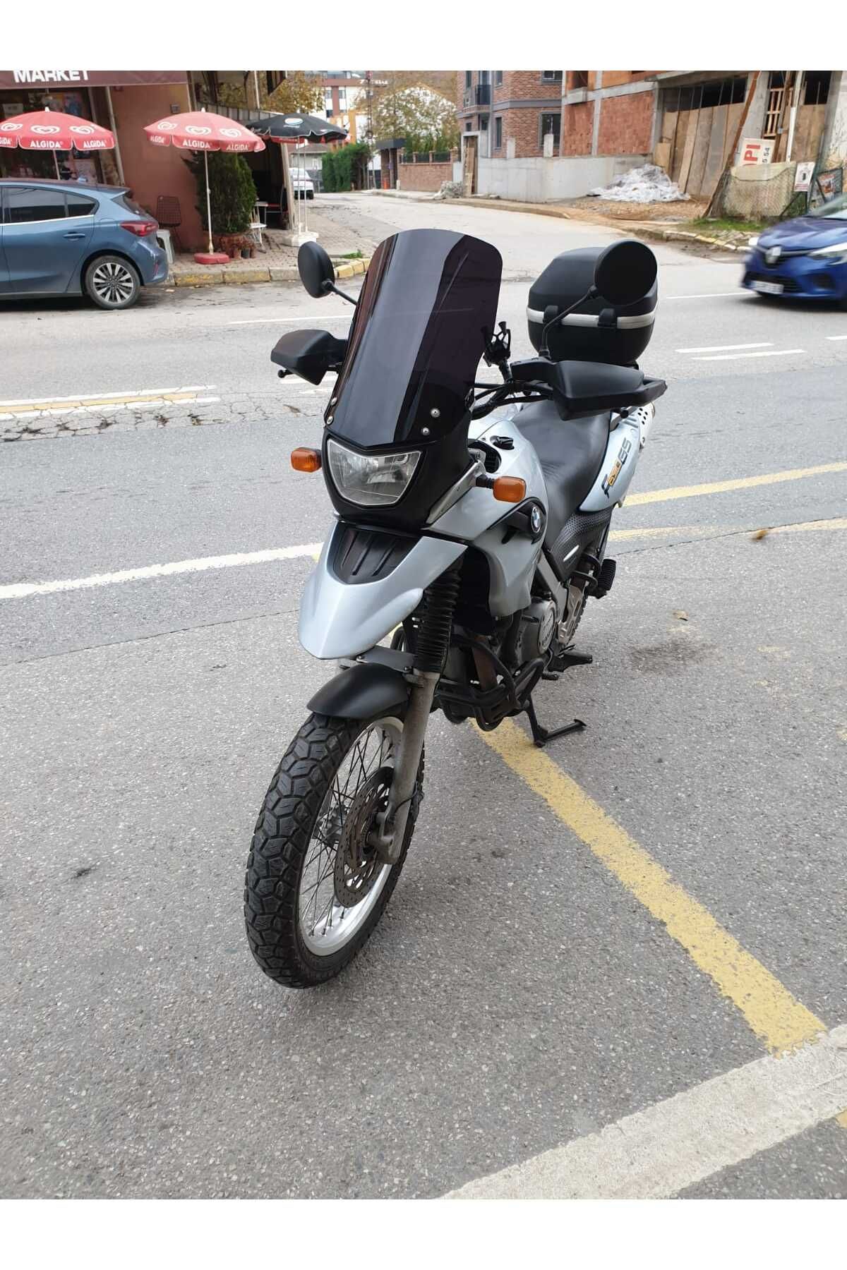 Bmw F650 GS Siperlik Ön Cam 2004-2007 Model 45cm siyah Renkli ( 4 Delikli ) 4mm