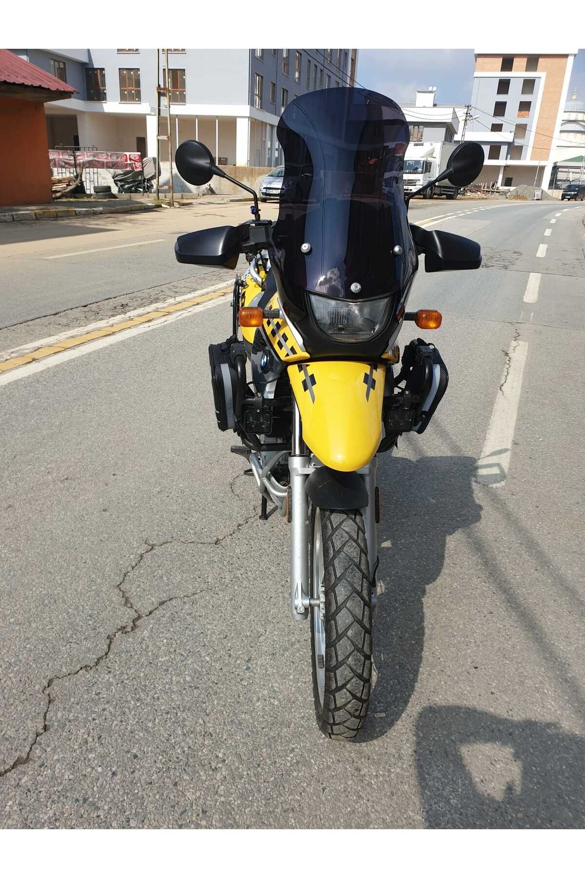 Bmw F650 GS Siperlik Ön Cam ( 3 Delikli ) 1999-2003 Model 58cm siyah Renkli 4mm
