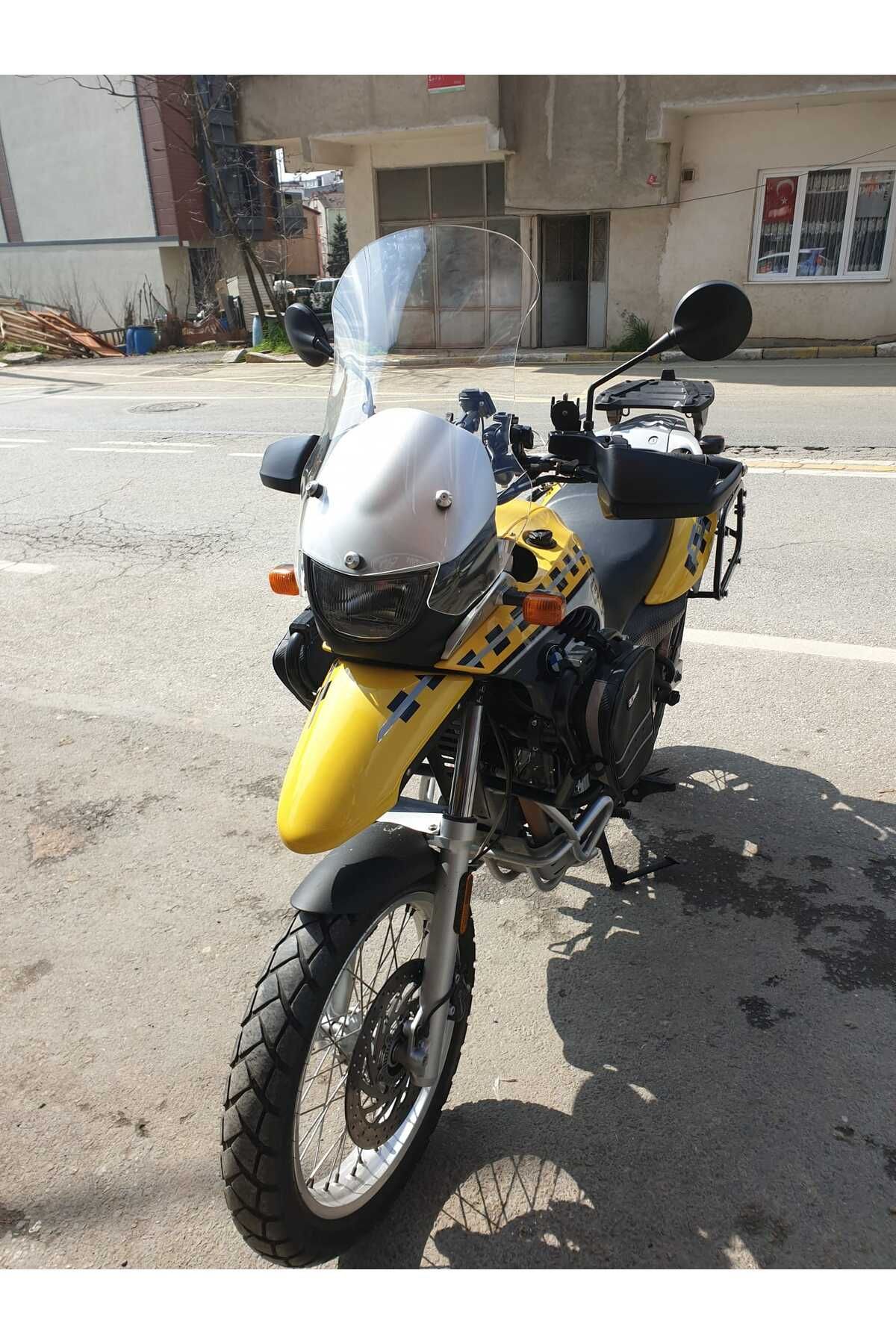 Bmw F650 GS Siperlik Ön Cam ( 3 Delikli ) 1999-2003 Model 58cm Şeffaf Renkli 4mm