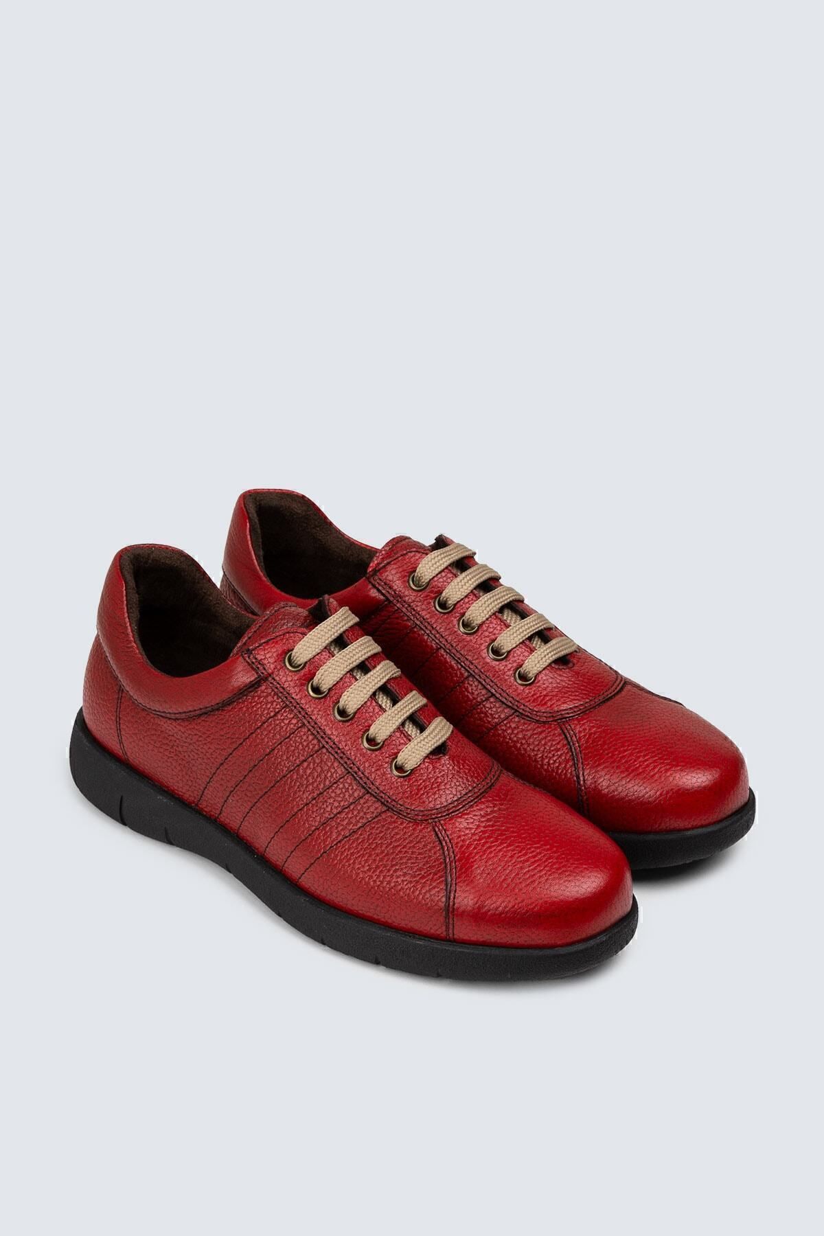 Deery-Genuine Leather Red Casual Men's Shoes 2