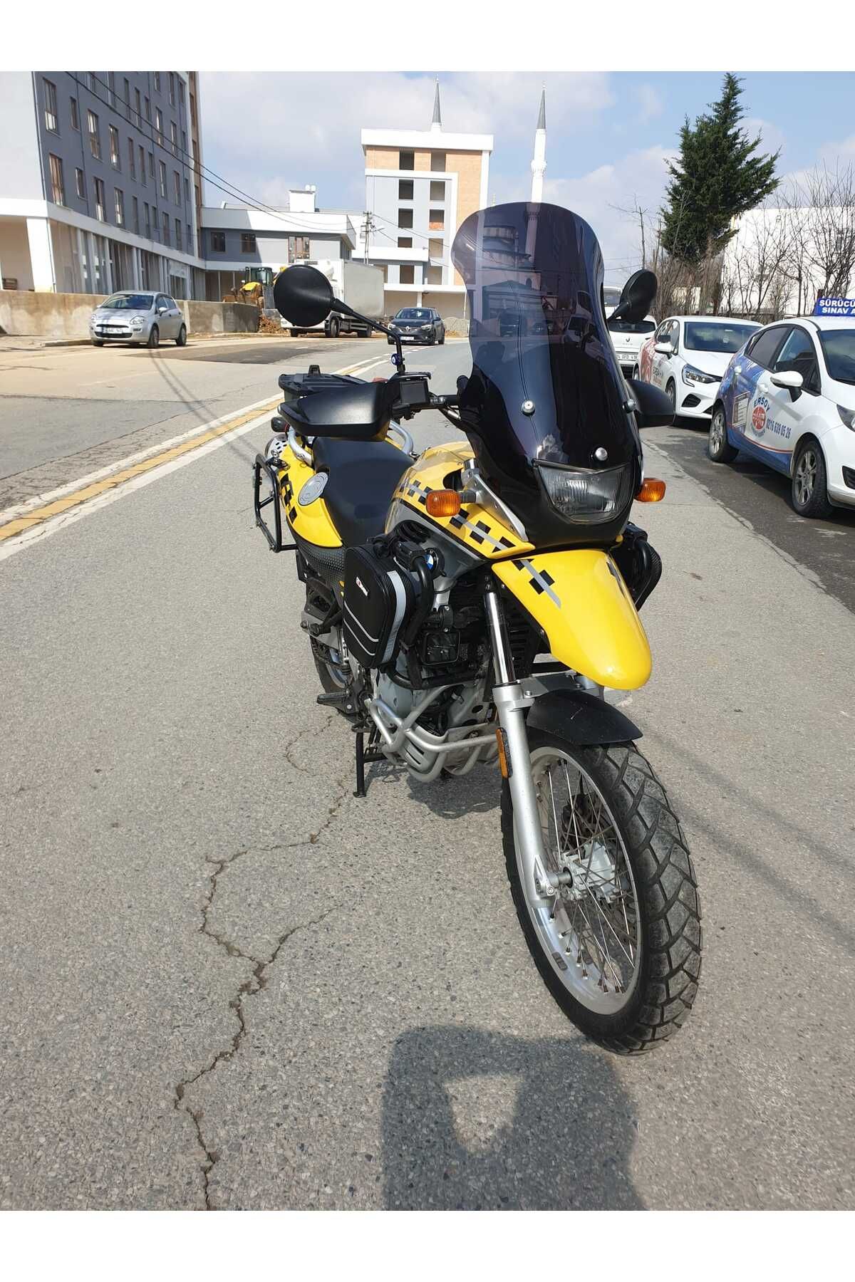 Bmw F650 GS Siperlik Ön Cam ( 3 Delikli ) 1999-2003 Model 58cm siyah Renkli 4mm