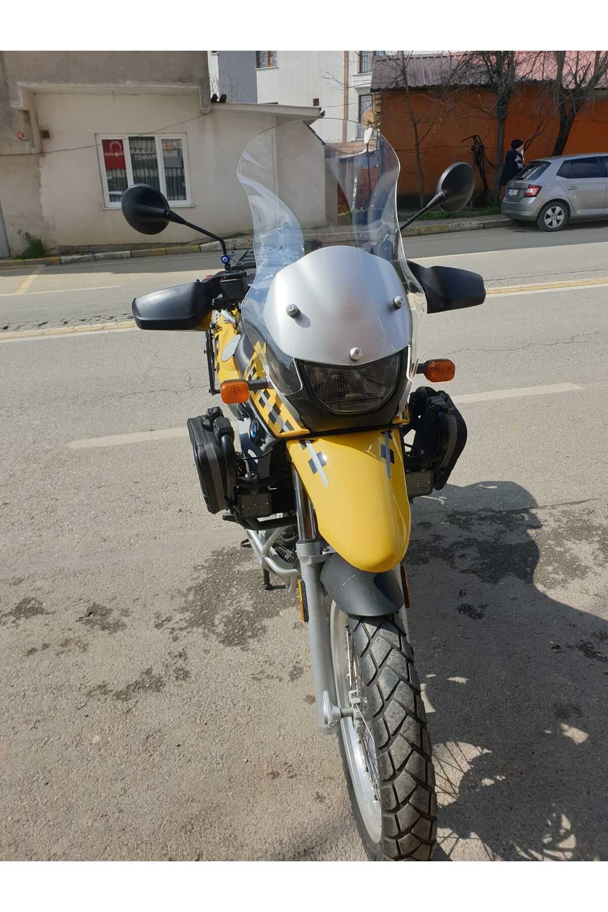 Bmw F650 GS Siperlik Ön Cam ( 3 Delikli ) 1999-2003 Model 58cm Şeffaf Renkli 4mm