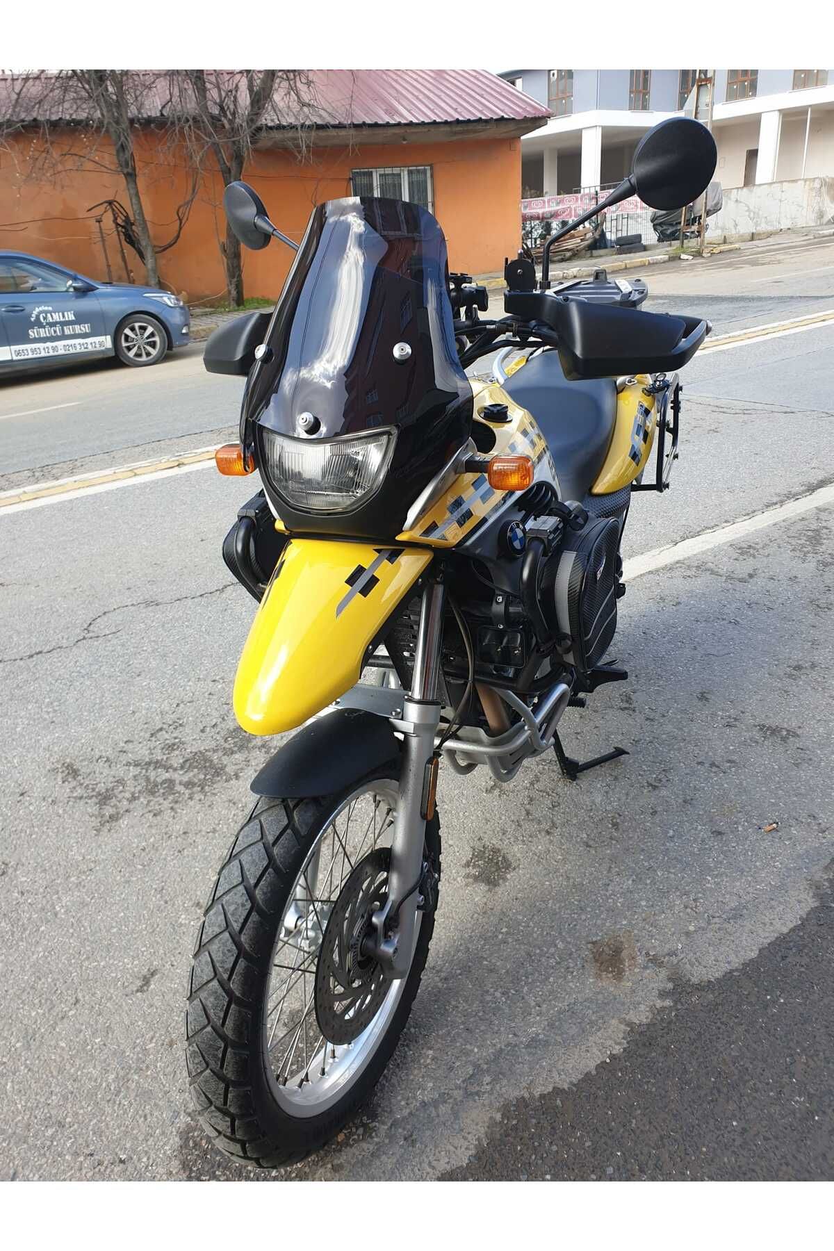 Bmw F650 GS Siperlik Ön Cam ( 3 Delikli ) 1999-2003 Model 35cm siyah Renkli 4mm