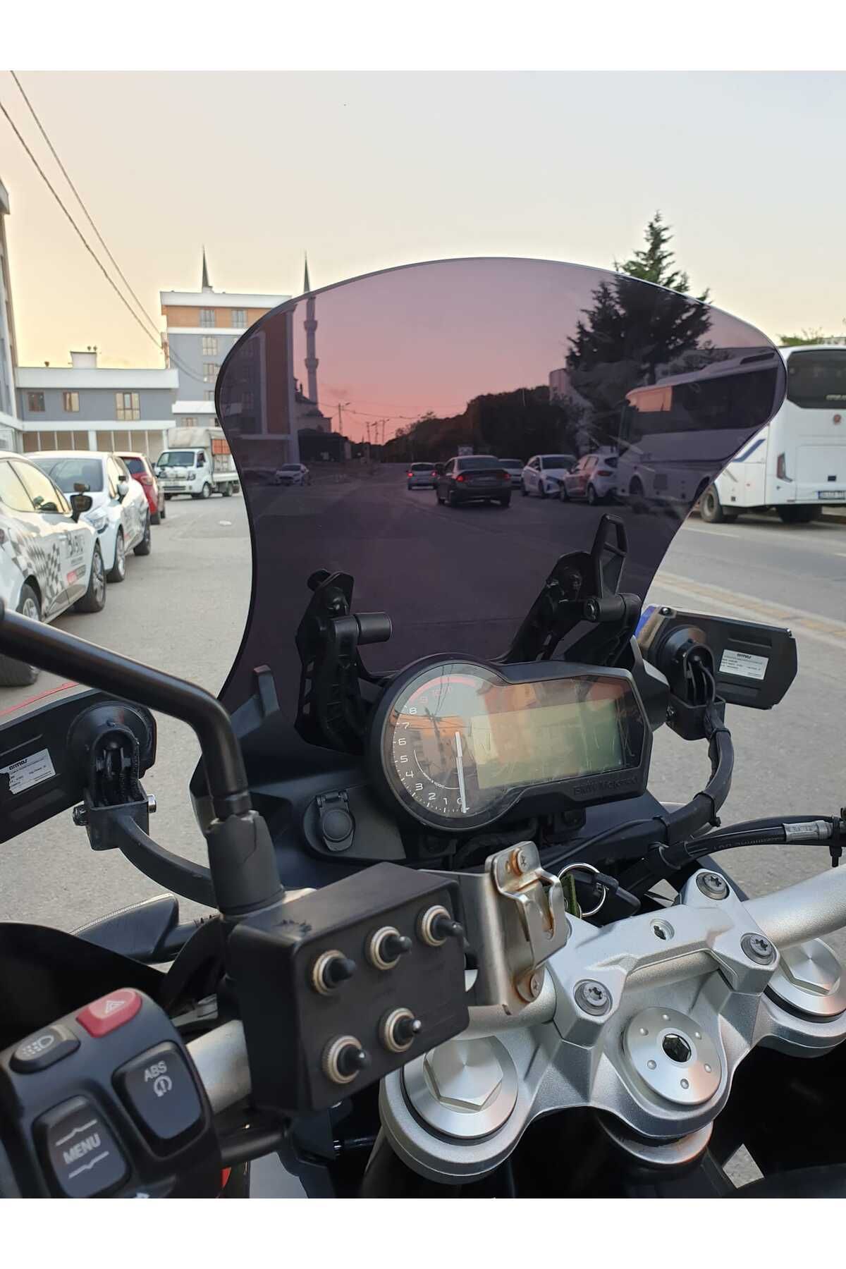 Bmw F850 GS ADV Siperlik Ön Cam 2018-2023 Model 46cm Siyah Renkli 4mm