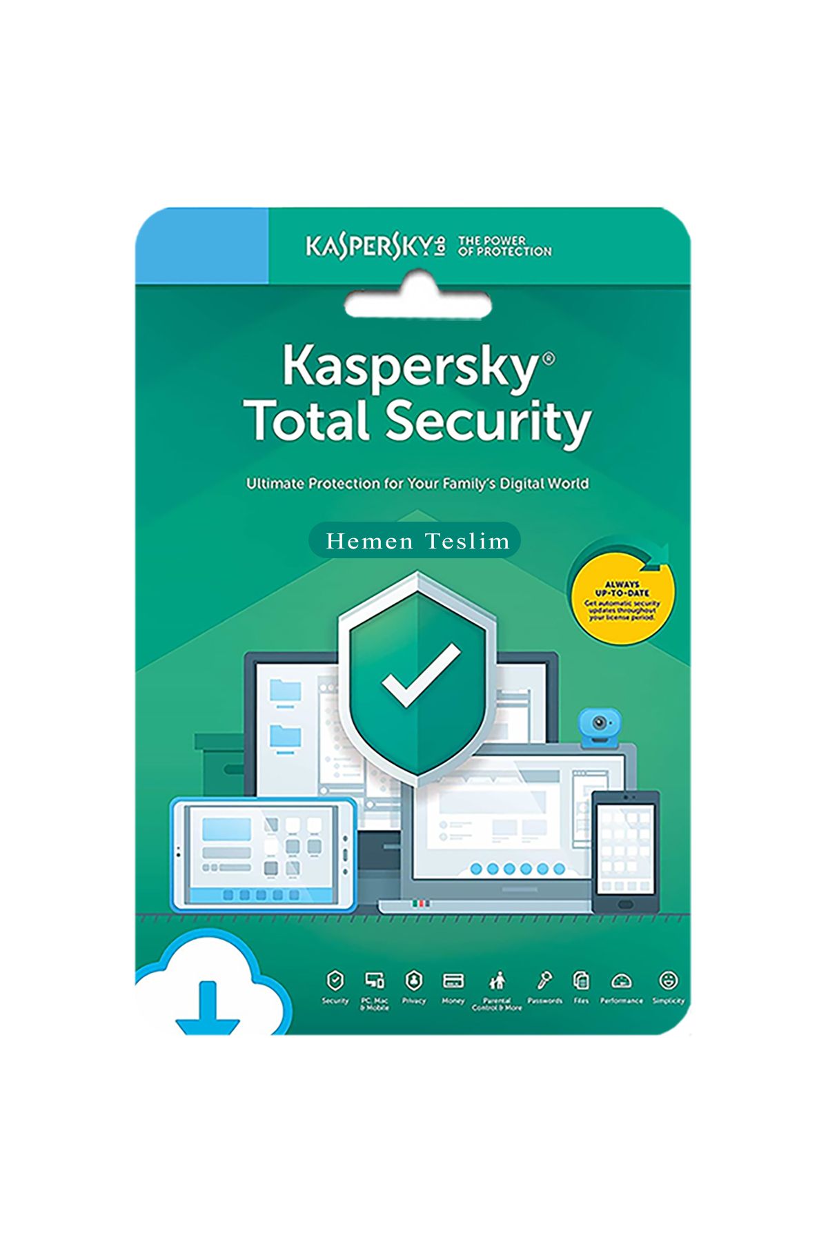 KASPERSKY TOTAL SECURİTY 4 CİHAZ 1 YIL HEMEN TESLİM