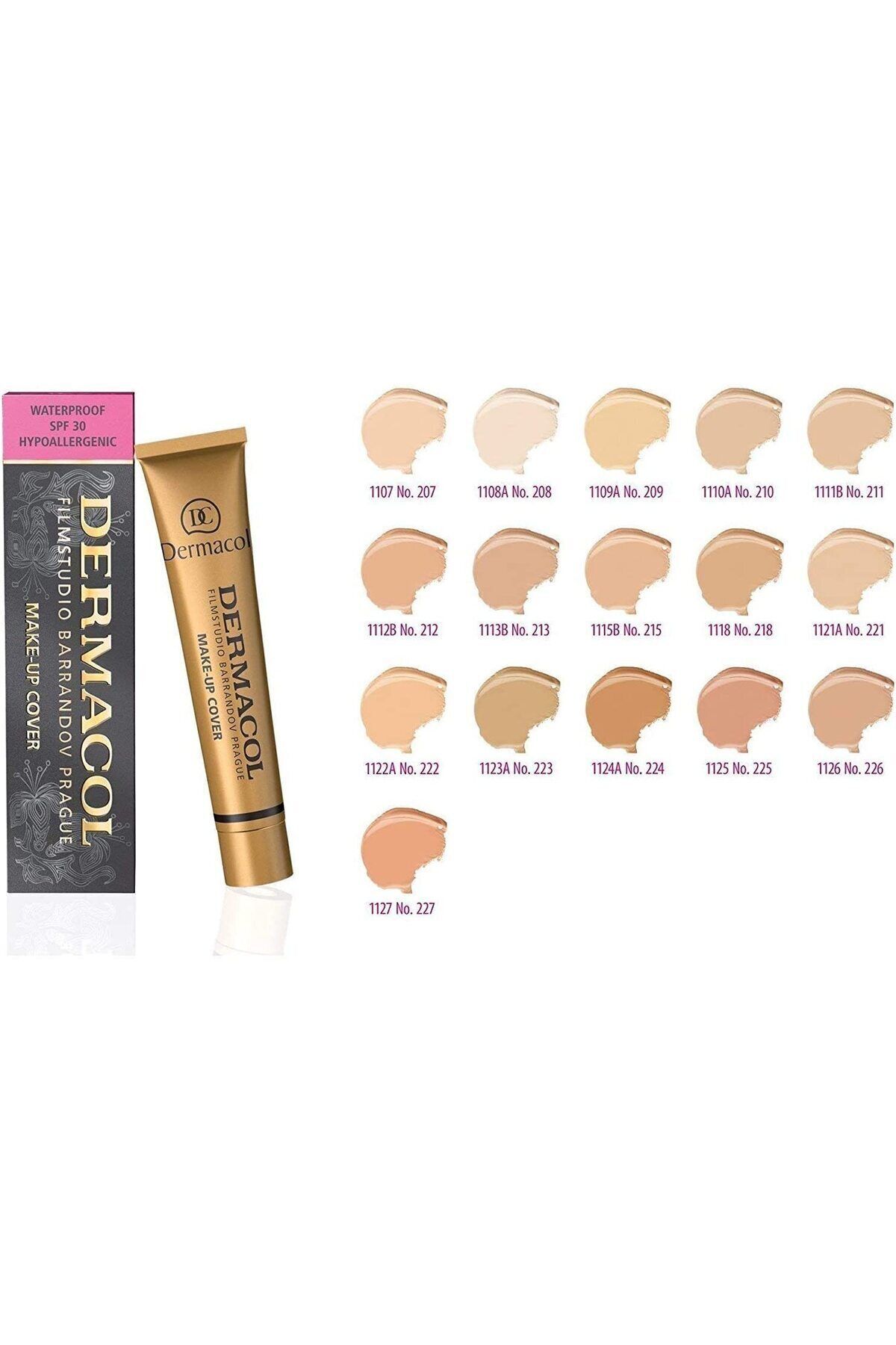 Dermacol-- Long-lasting waterproof full coverage liquid foundation For oily skin, 218 SPF30 6