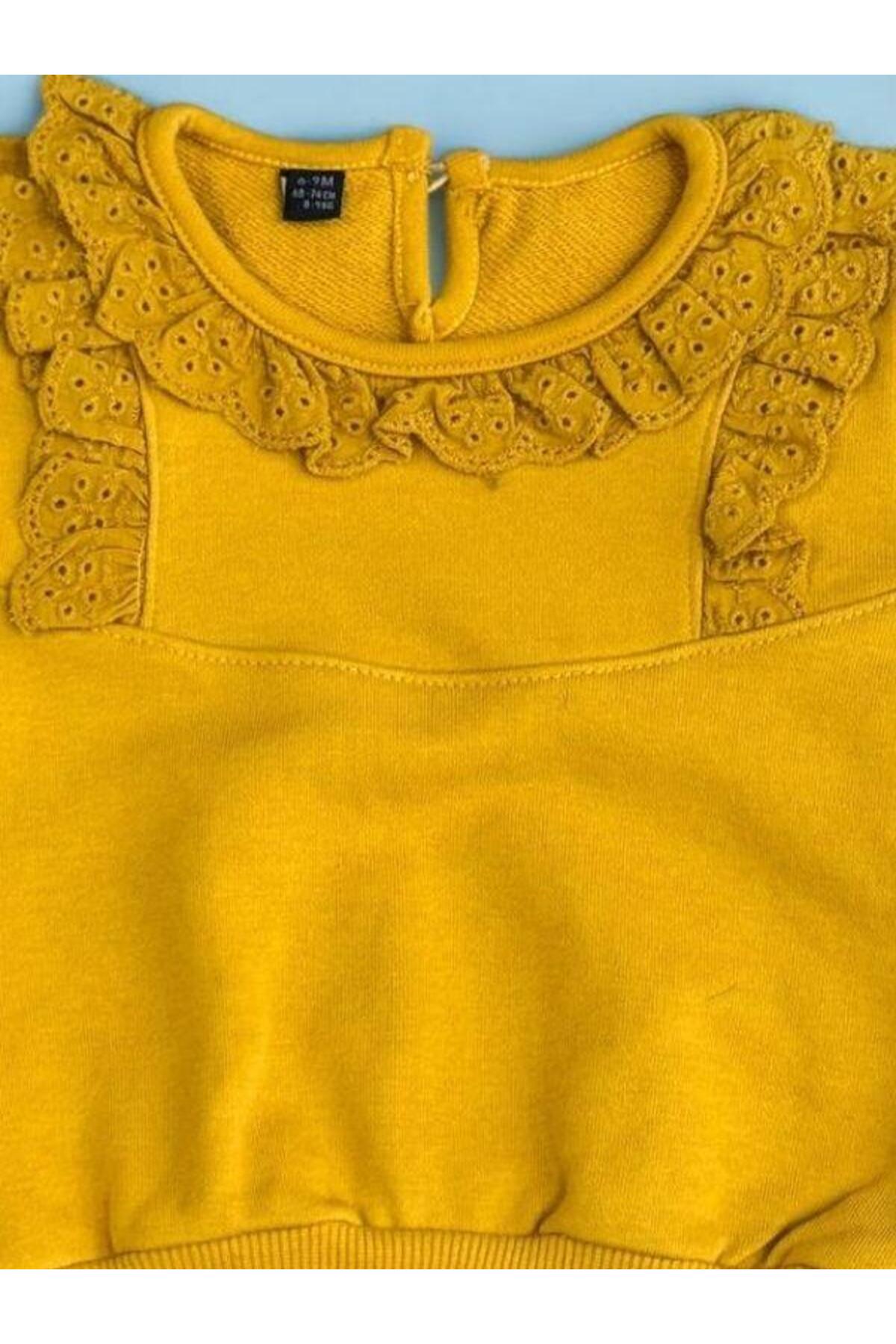 Zekids Kız  Bebek Çocuk Dantelli Eşofman Takım fotoğrafı 3 (önizleme)