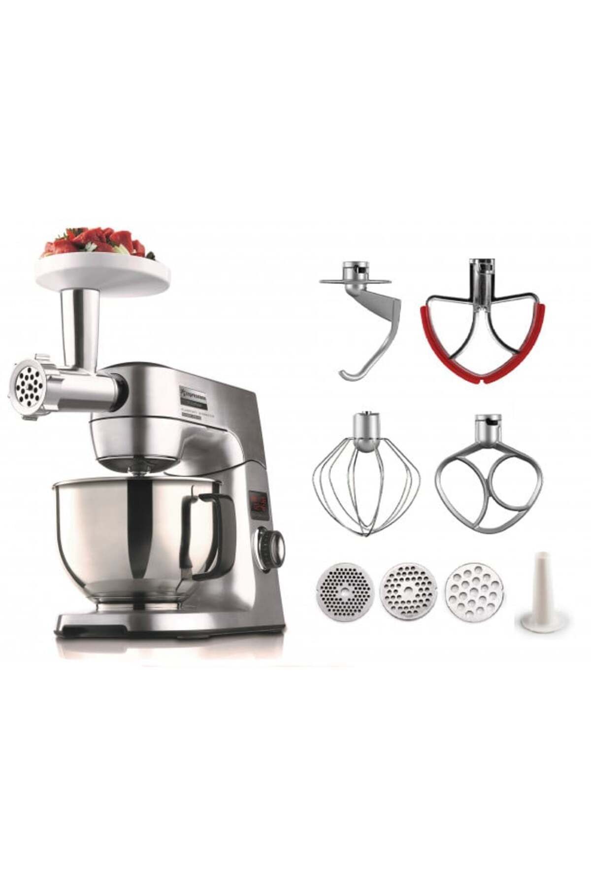 Espressions-Robot bucatarie MixMasterCombo, 1200W,inox 4,5L, tocat carne, 12 viteze,LCD 3