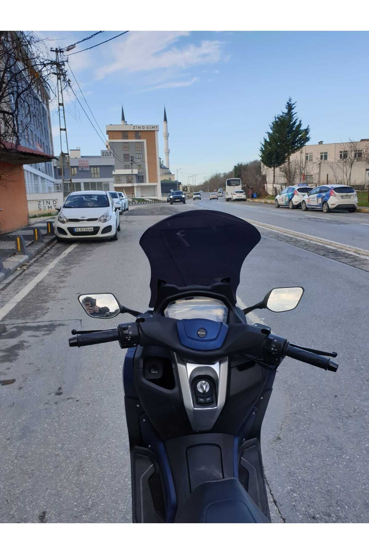 Musatti Glamaro Max 125 Siperlik Ön Cam 2023-2025 Model 50cm Siyah Renkli 4mm UZUN CAM