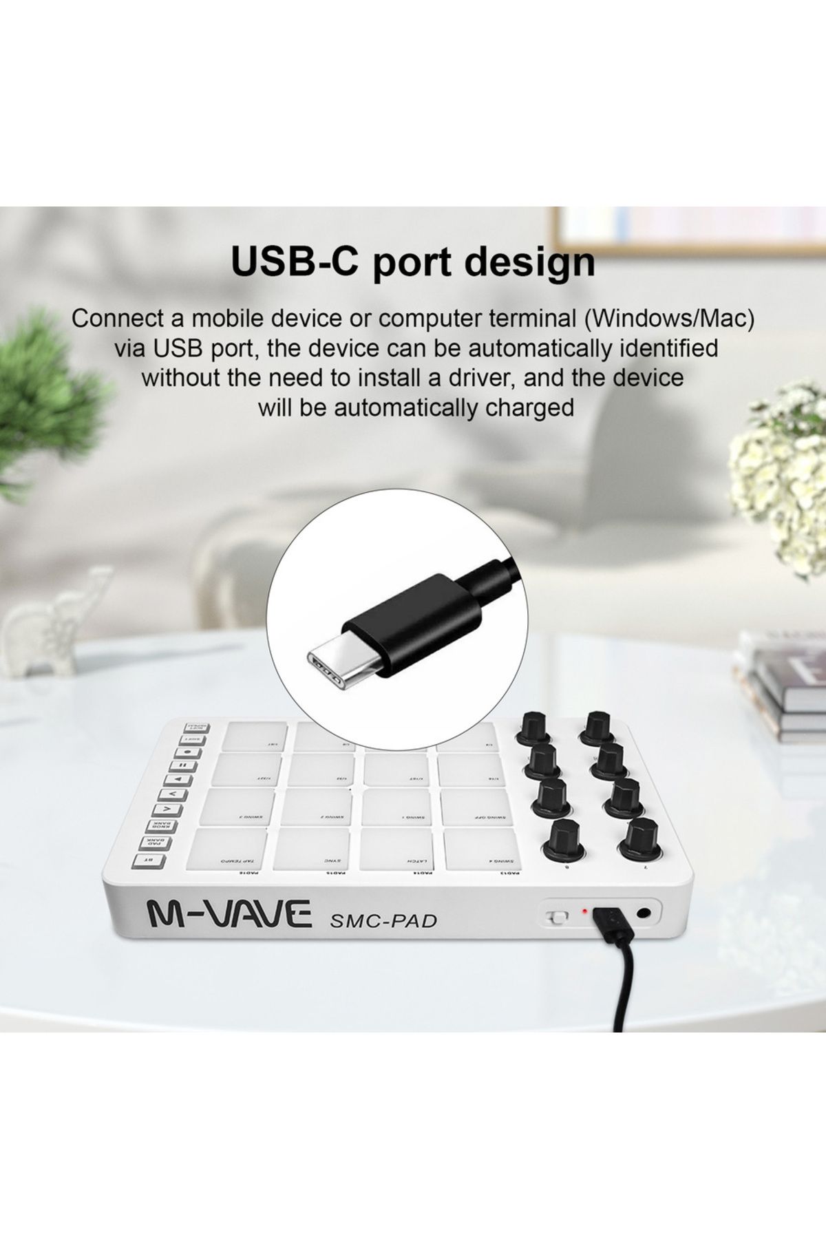 Choice-MIDI Controller Strike Pad RGB Backlight MIDI Keyboard BT Connection Low Latency 3.5mm Output Int... 5