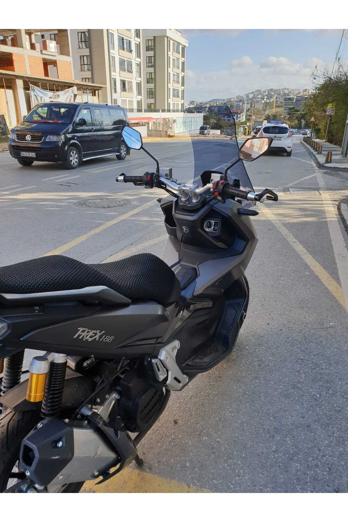 Falcon Trex 188 Siperlik Ön Cam 2022-2025 Model 65cm Füme Renkli 4mm ORTA BOYLU CAM