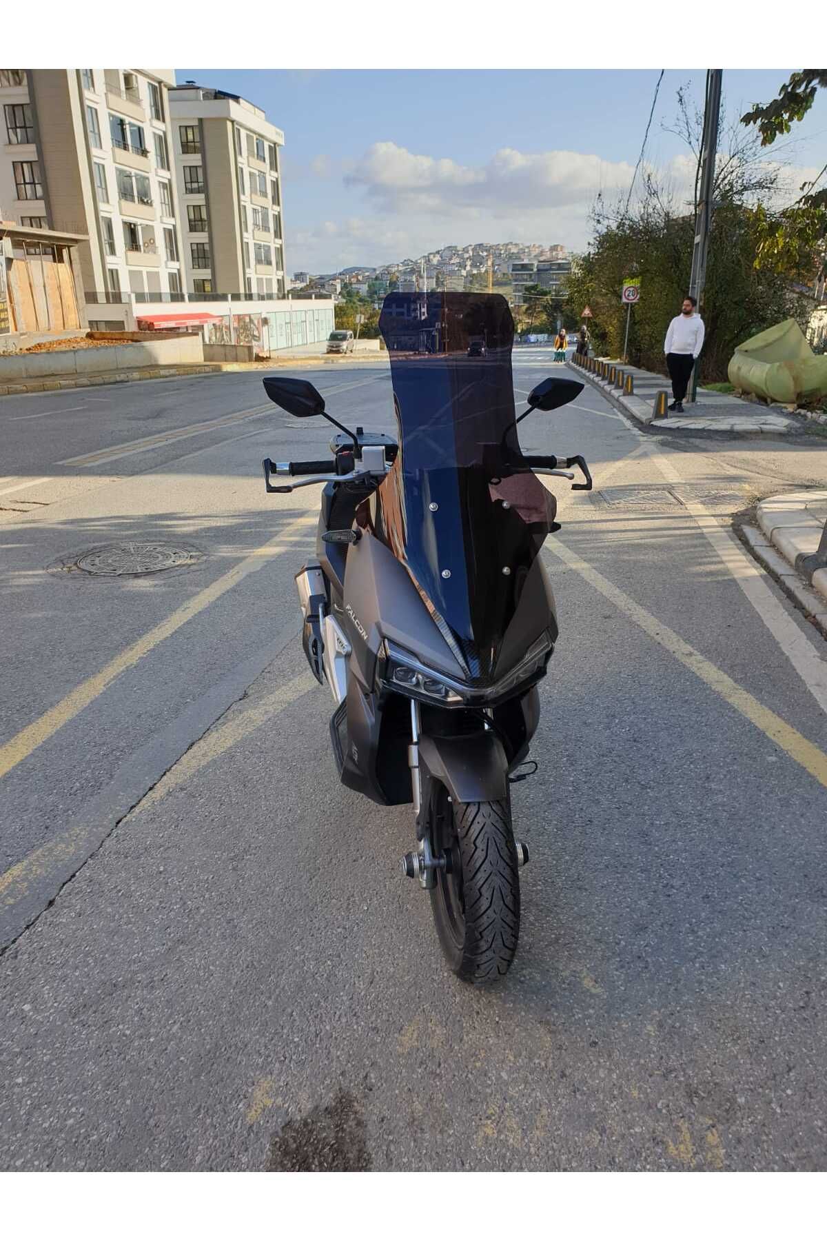 Falcon Trex 188 Siperlik Ön Cam 2022-2025 Model 78cm Siyah Renkli 4mm UZUN CAM