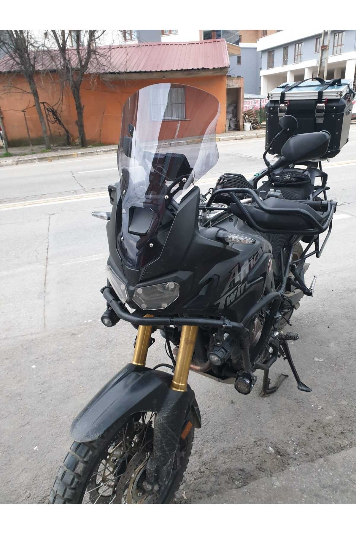 Honda Afrika Twin CRF 1000 Ön Cam 2016 2020 Model 55cm Açıkfüme Renkli 4mm UZUN CAM
