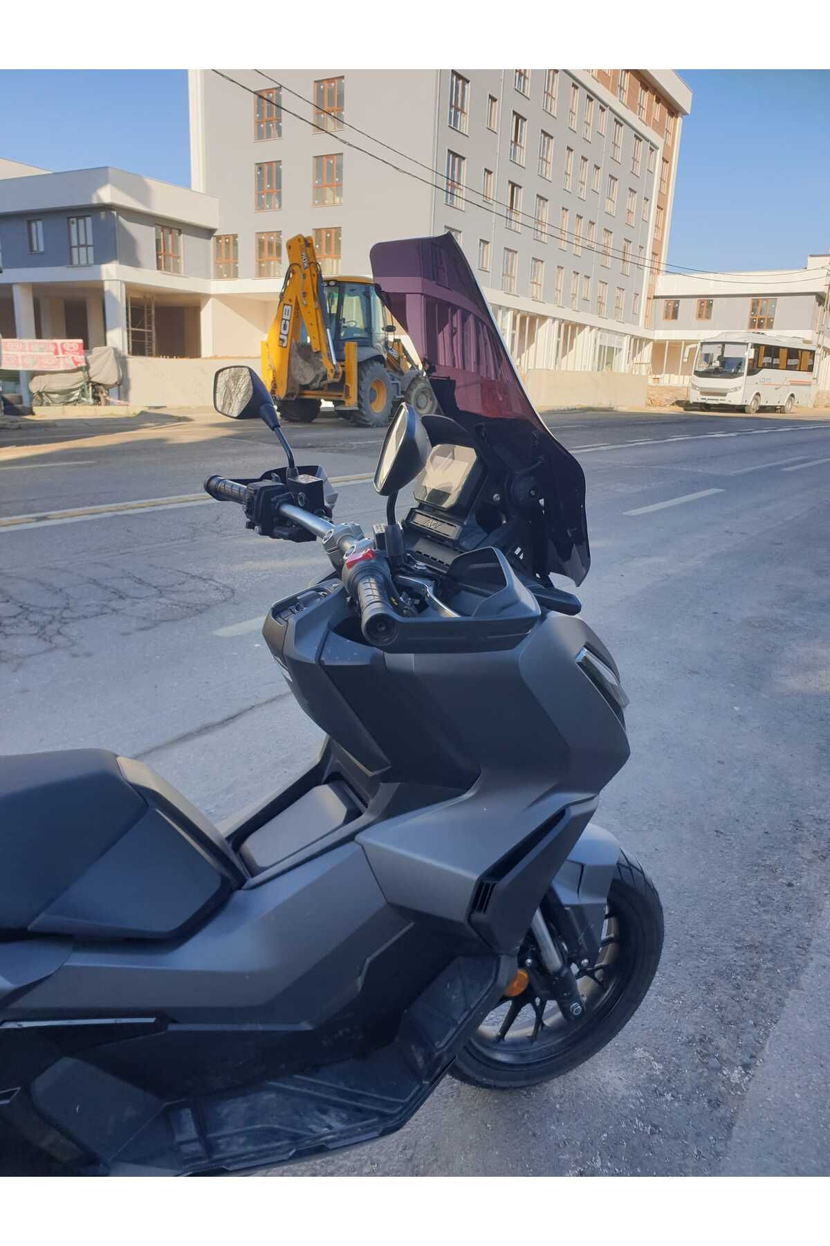 Honda Adv 350 Siperlik Ön Cam 2023-2025 Model 60cm Siyah Renkli 4mm ORTA BOYLU CAM