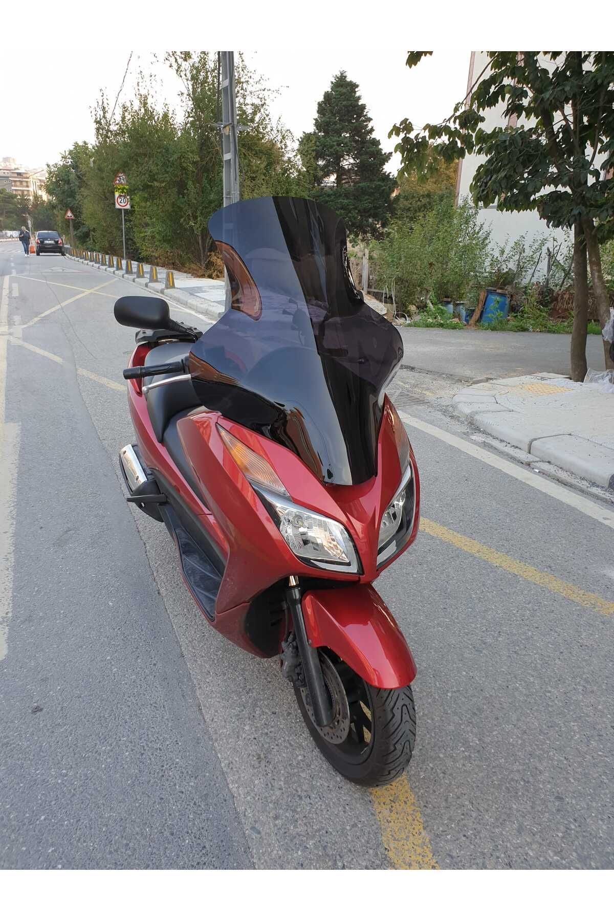 Honda Forza 300 Siperlik Ön Cam 2014-2017 Elcikli 78cm Siyah Renkli 4mm UZUN CAM