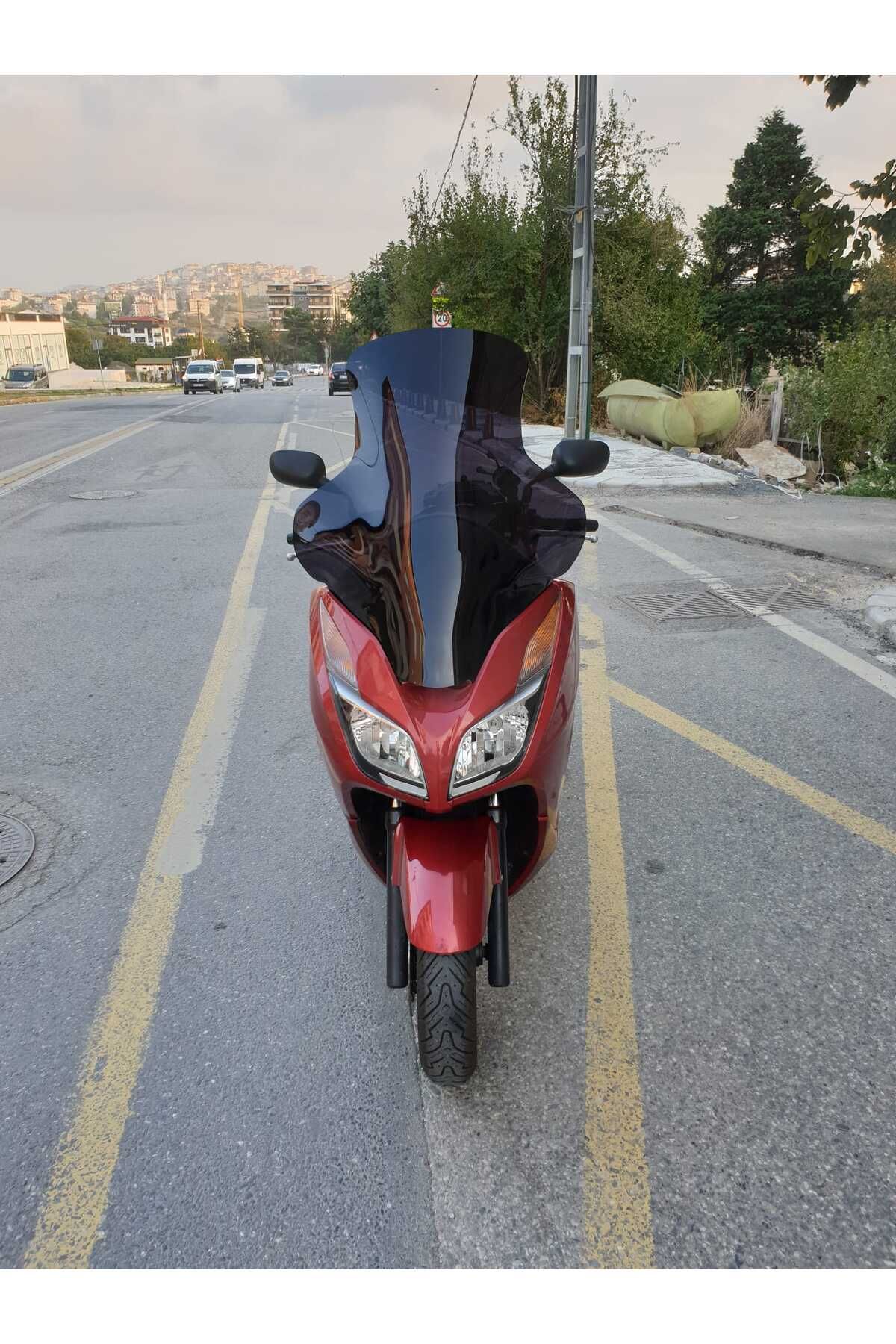 Honda Forza 300 Siperlik Ön Cam 2014-2017 Elcikli 78cm Siyah Renkli 4mm UZUN CAM