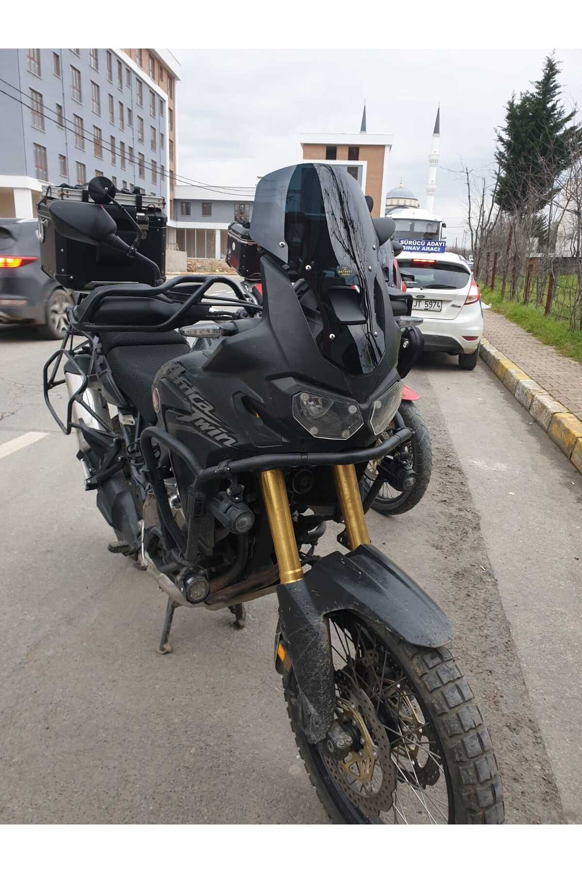 Honda Afrika Twin CRF 1000 Ön Cam 2016 2020 Model 45cm Siyah Renkli 4mm KISA CAM