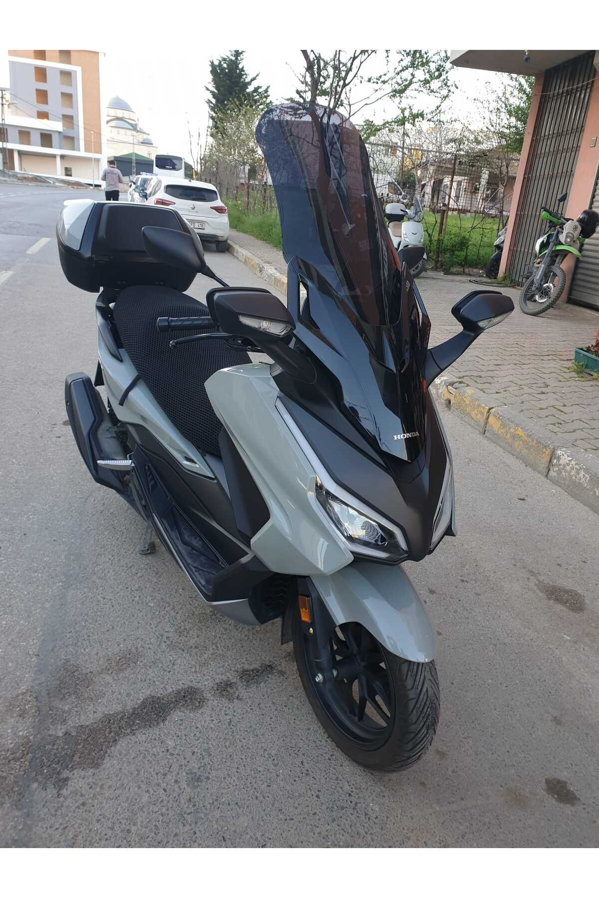 Honda Forza 250 Siperlik Ön Cam 2021-2025 Model 63cm Siyah Renkli 4mm UZUN CAM