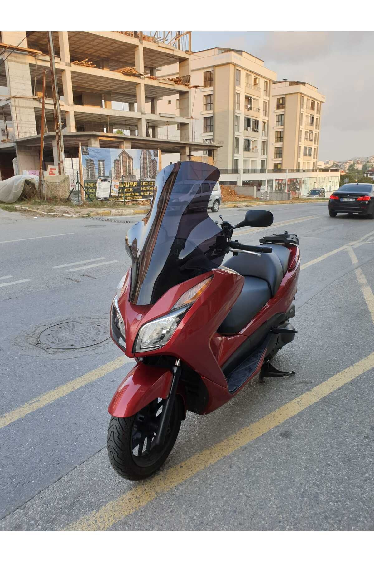 Honda Forza 300 Siperlik Ön Cam 2014-2017 Elcikli 78cm Siyah Renkli 4mm UZUN CAM