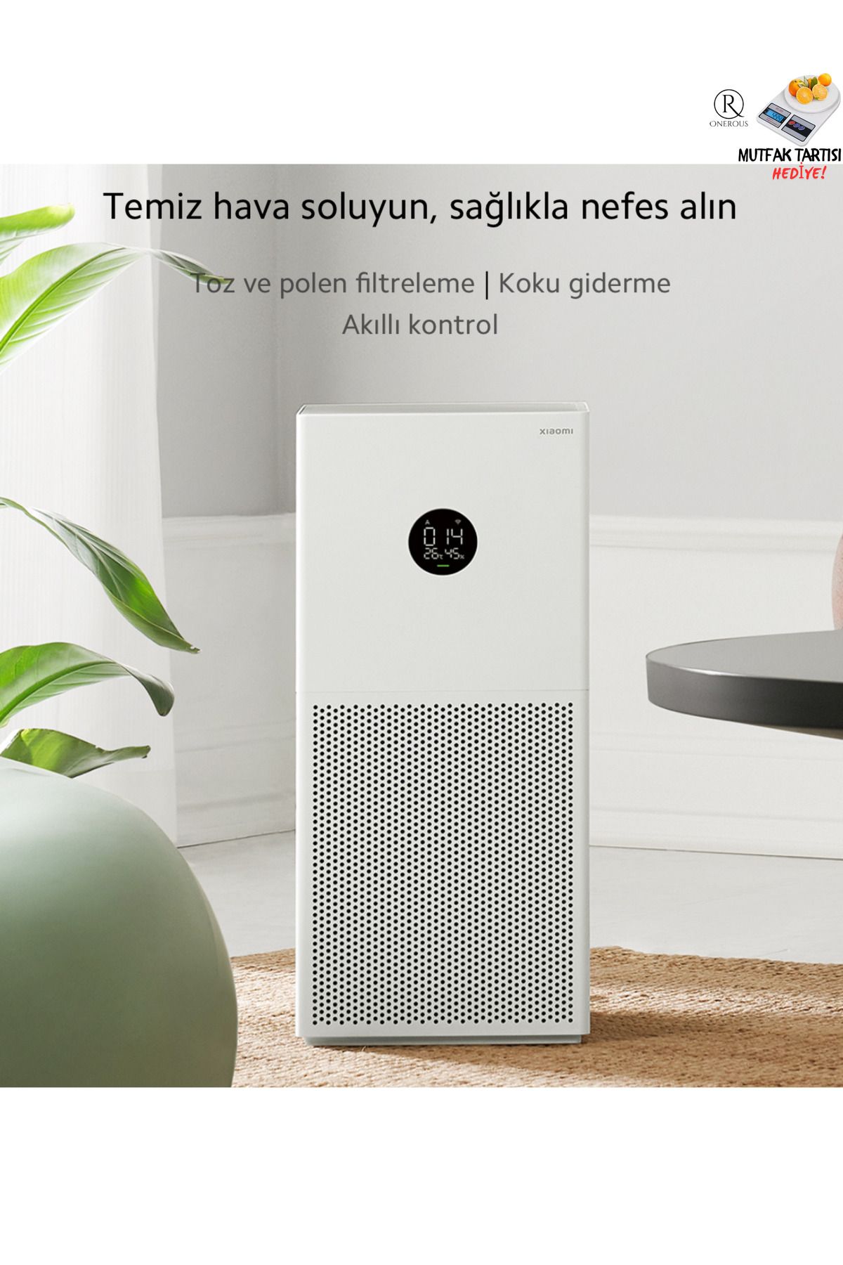 Xiaomi Hepa Filtreli Çift Teknolojili Toz & Polen Filtreli Akıllı Hava Temizleyici