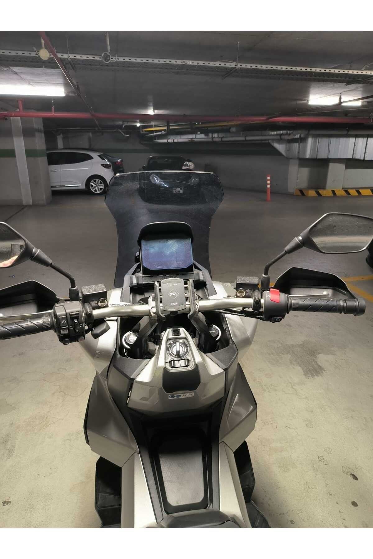 Honda Adv 350 Siperlik Ön Cam 2023-2025 Model 60cm Füme Renkli 4mm ORTA BOYLU CAM